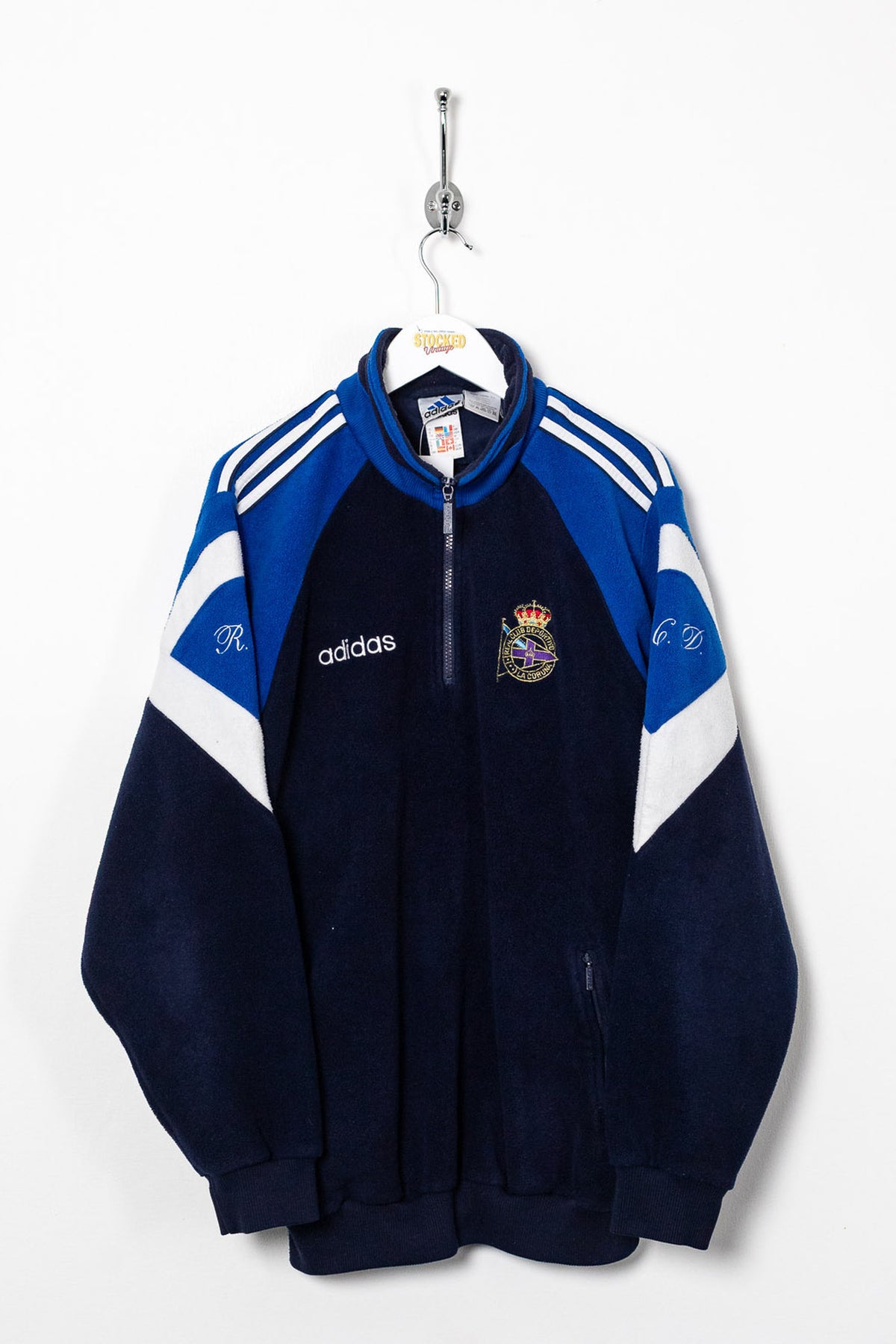 90s Adidas Deportivo La Coruna 1/4 Zip Training Fleece (M)