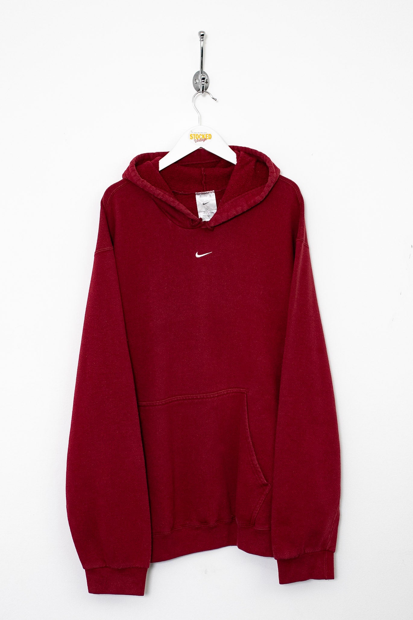 Nike burgundy hotsell swoosh hoodie