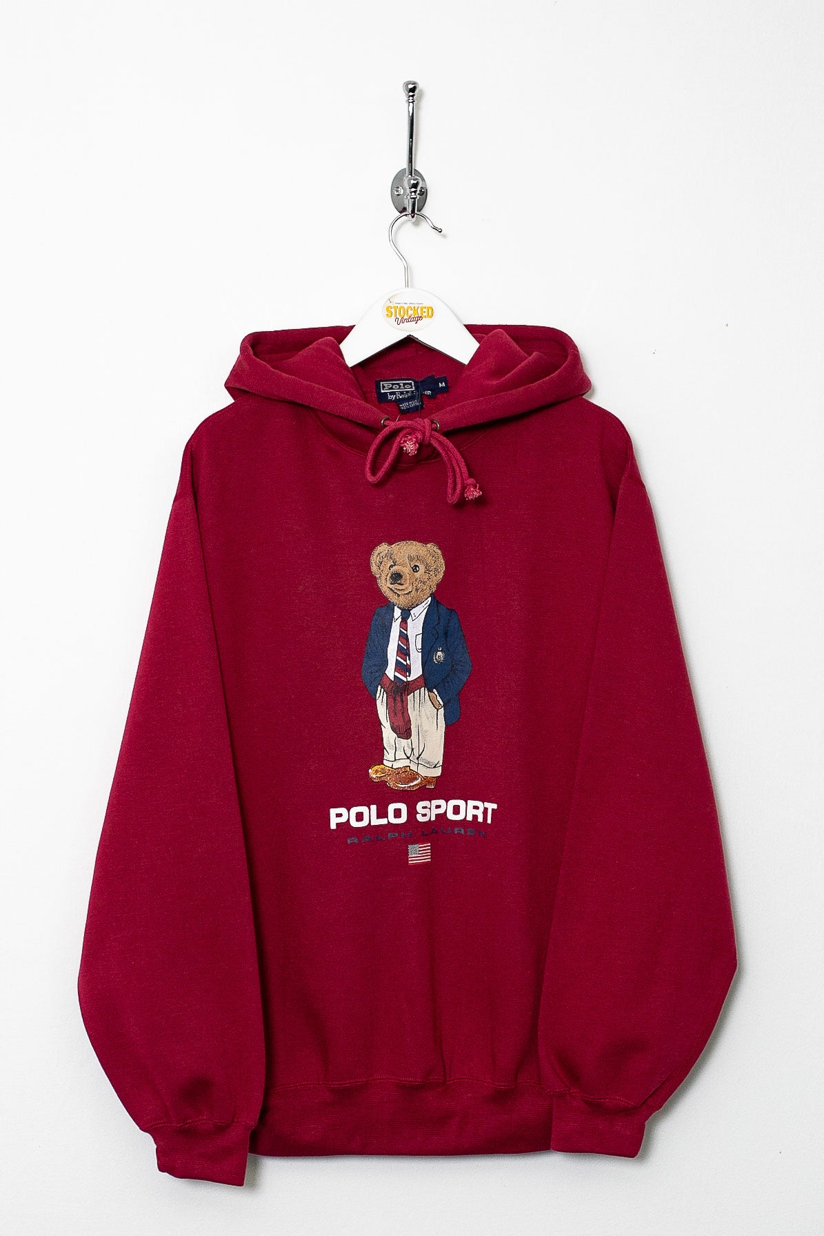 90s Ralph Lauren Polo Bear Hoodie (M)
