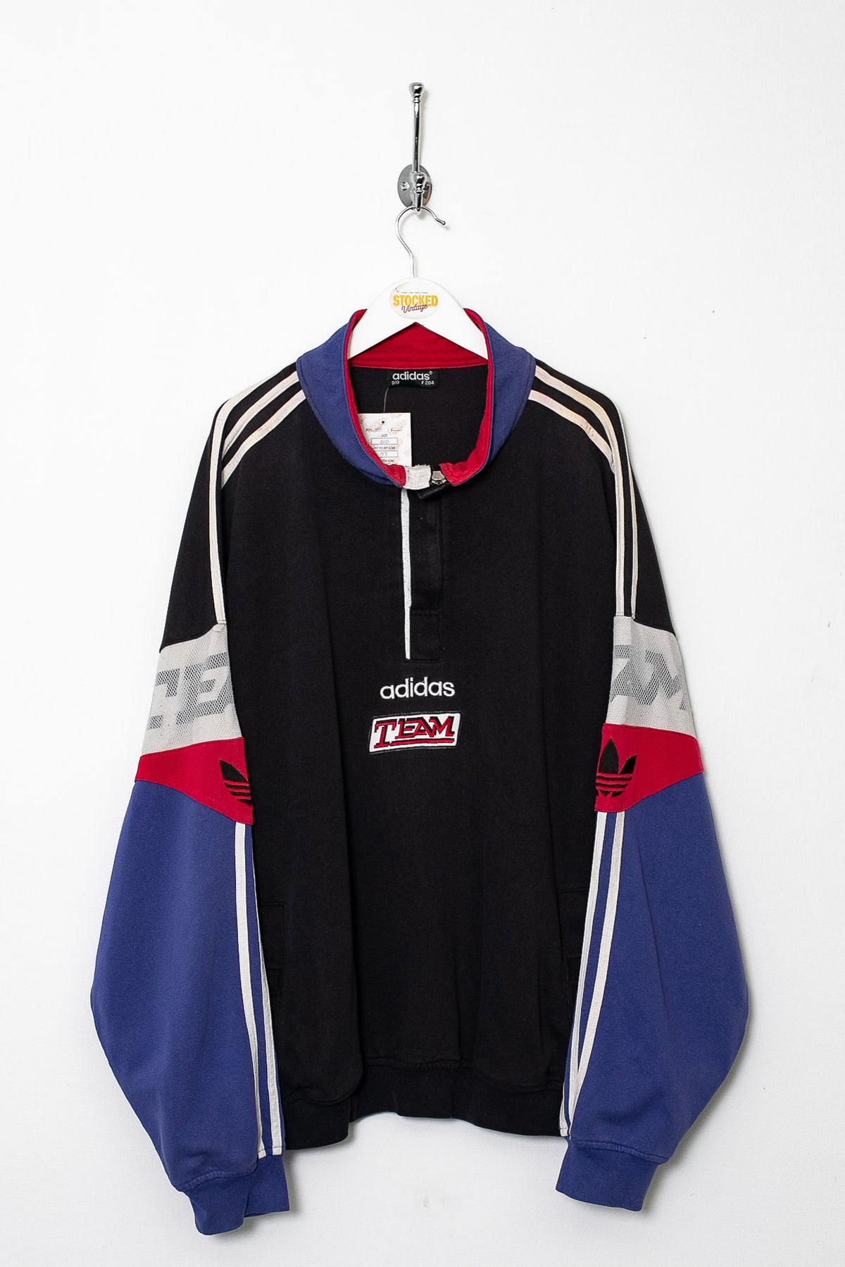 90s Adidas Team 1/4 Zip Sweatshirt (XXL)