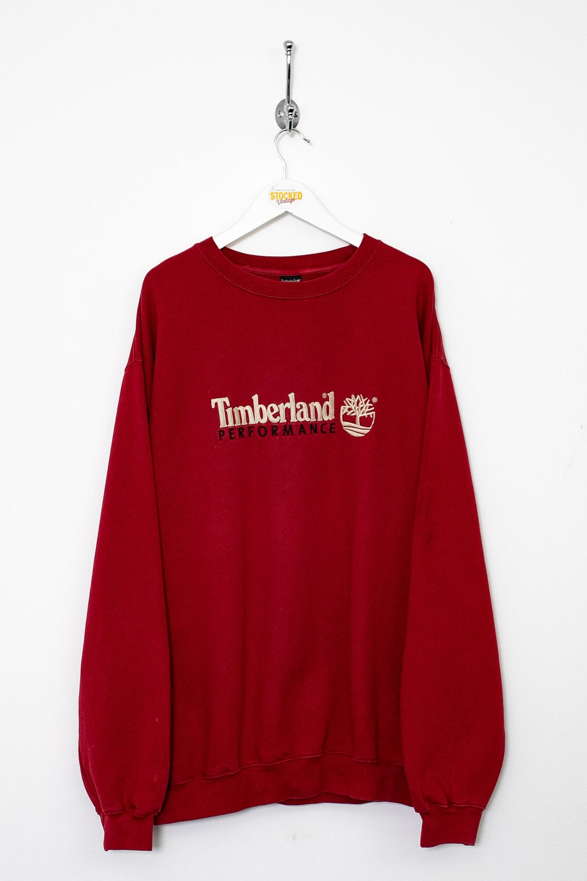 red timberland jumper