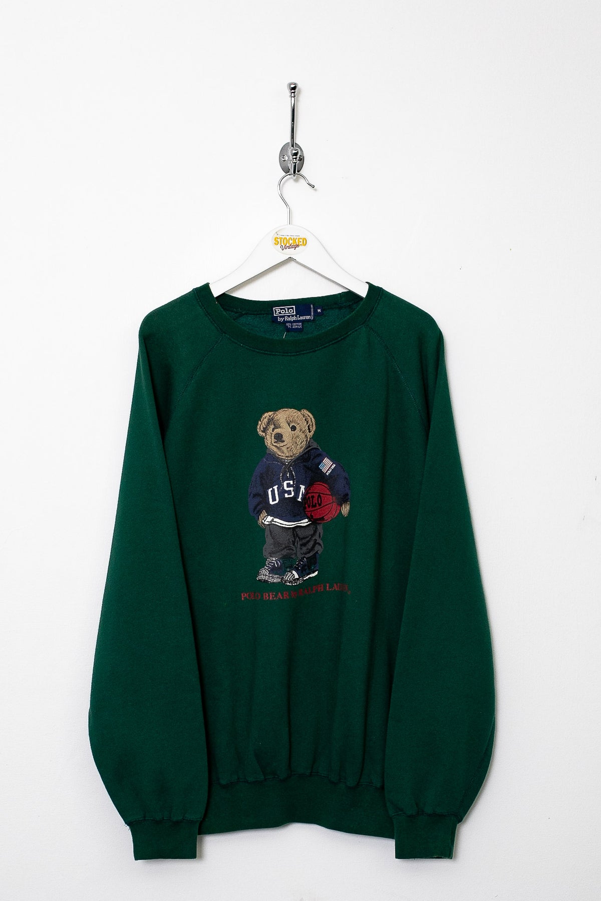 90s Ralph Lauren Polo Bear Sweatshirt (L)