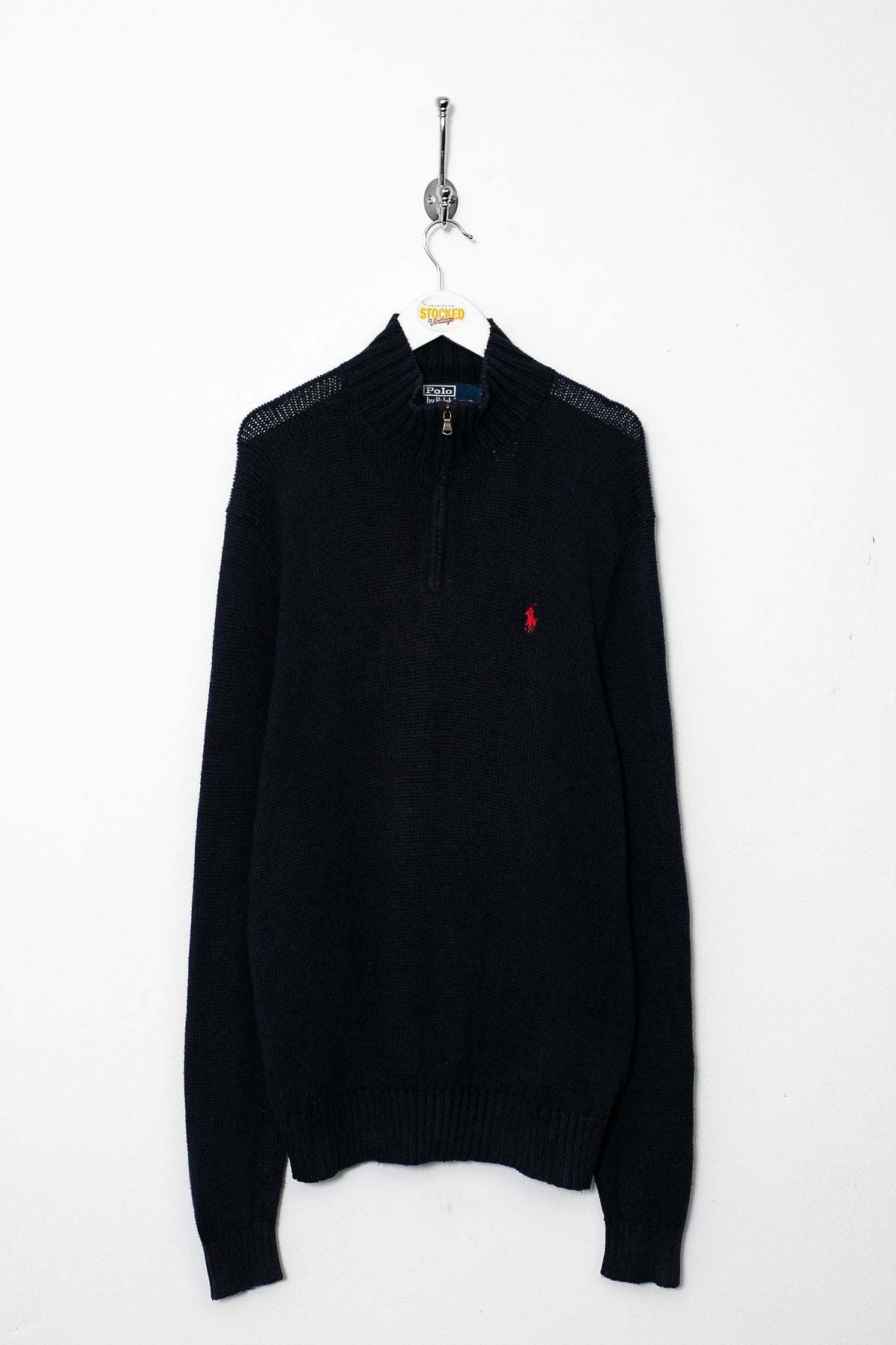 00s Ralph Lauren 1/4 Zip Knit Jumper (L)