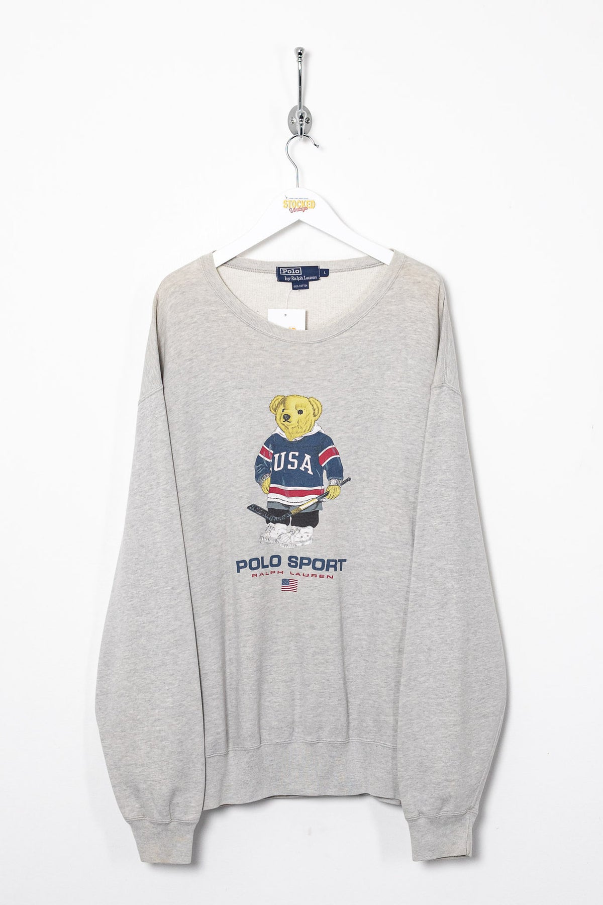 90s Ralph Lauren Polo Bear Sweatshirt (L)