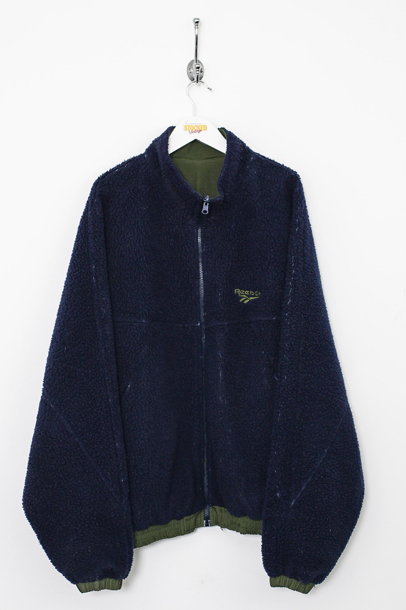 00s Reebok Reversible Sherpa Fleece & Jacket (L) – Stocked Vintage