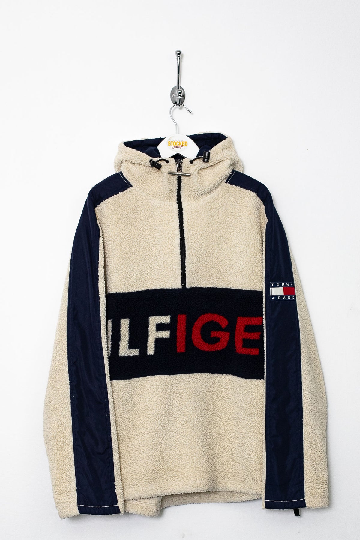 Rare 00s Tommy Hilfiger 1/4 Zip Sherpa Fleece (L)
