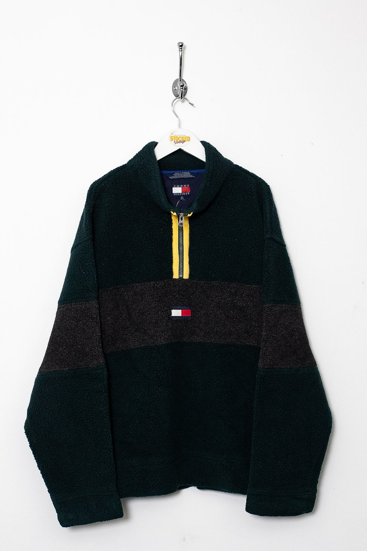 90s Tommy Hilfiger 1/4 Zip Sherpa Fleece (XL)
