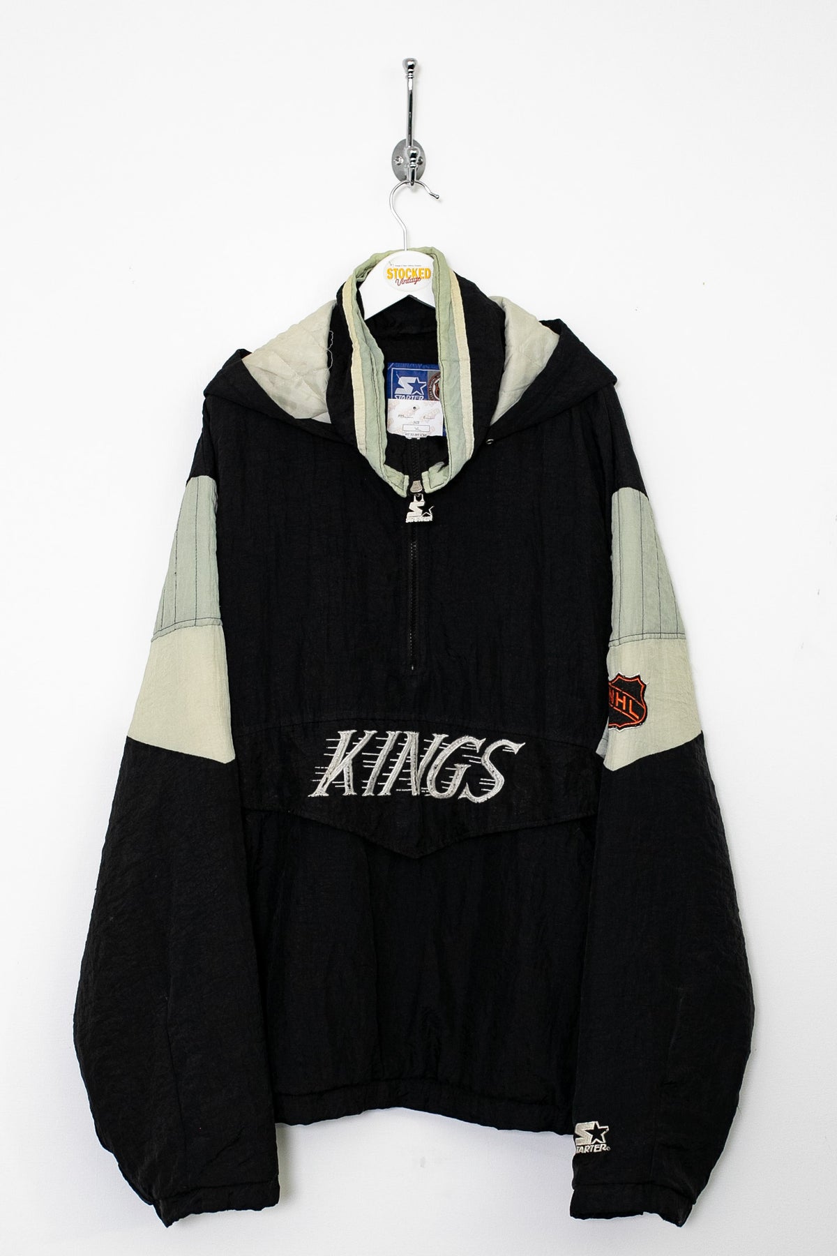 90s Starter NHL Los Angeles Kings 1/4 Zip Padded Jacket (XL)