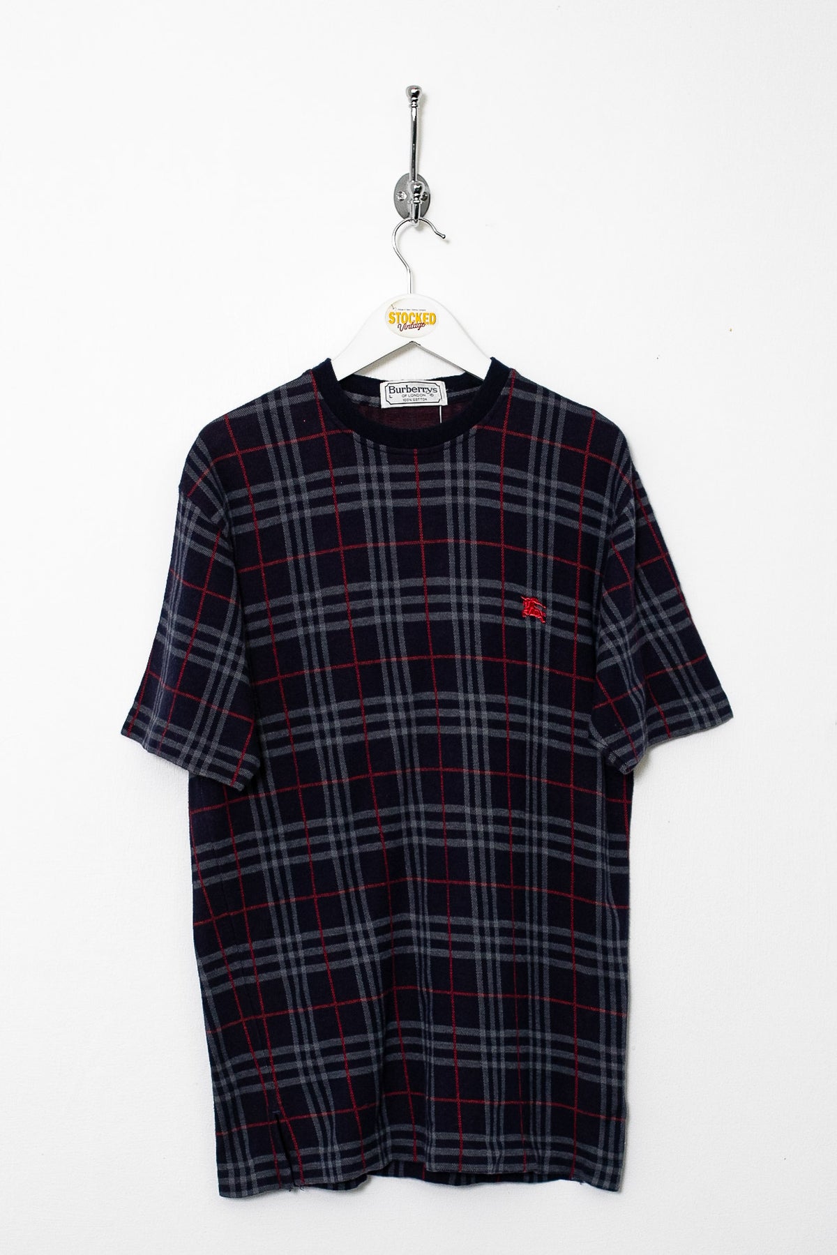 90s Burberry Nova Check Tee (M)