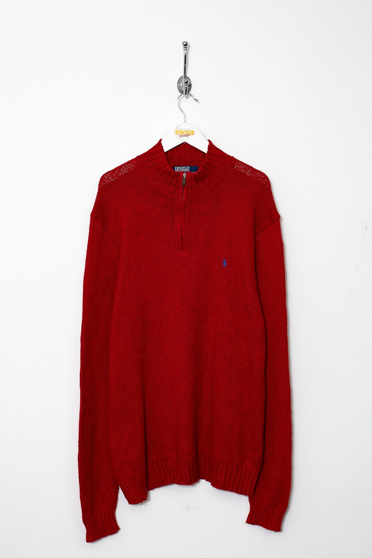 00s Ralph Lauren 1/4 Zip Knit Jumper (M)