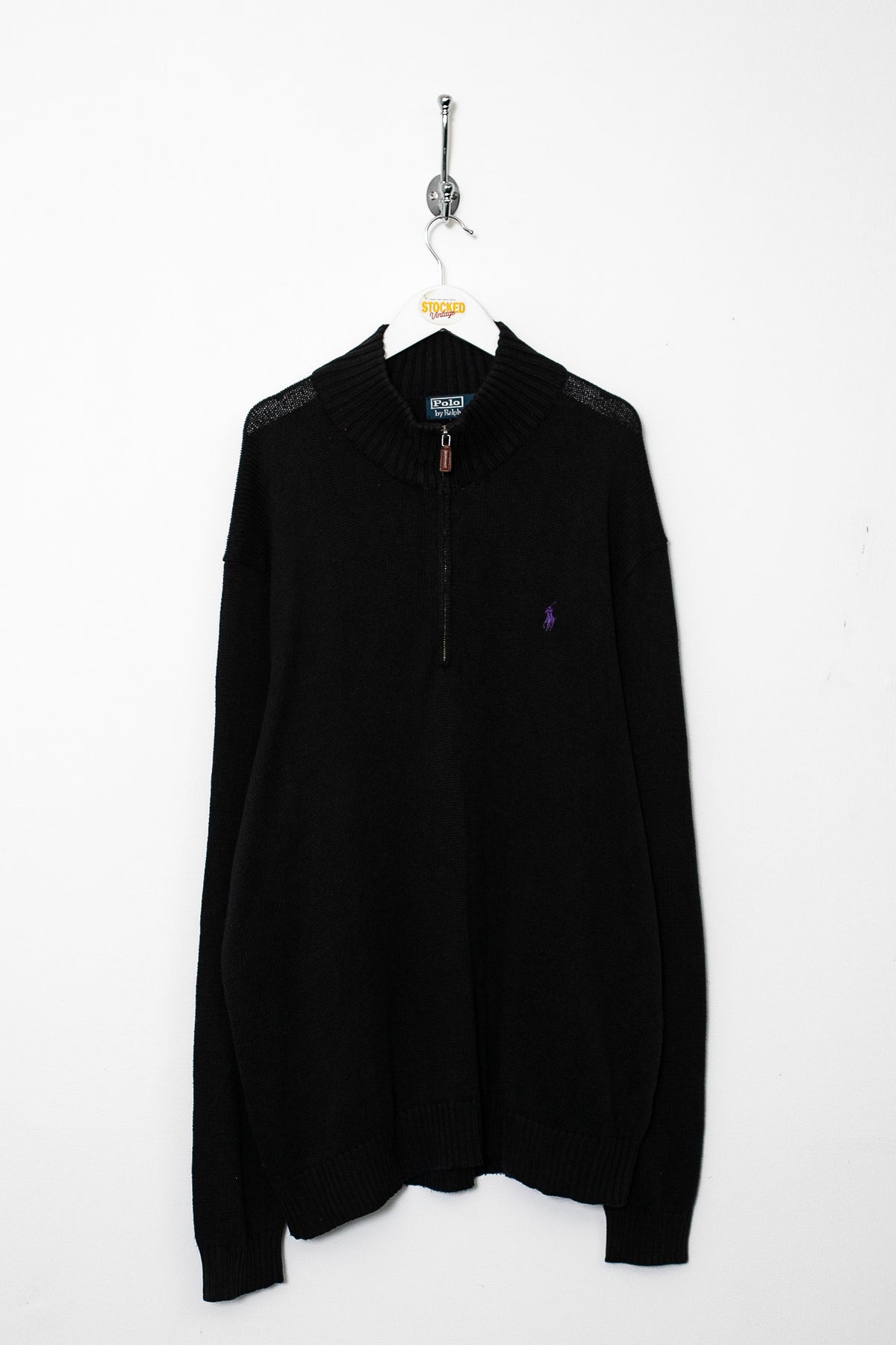 00s Ralph Lauren 1/4 Zip Knit Jumper (XXL)