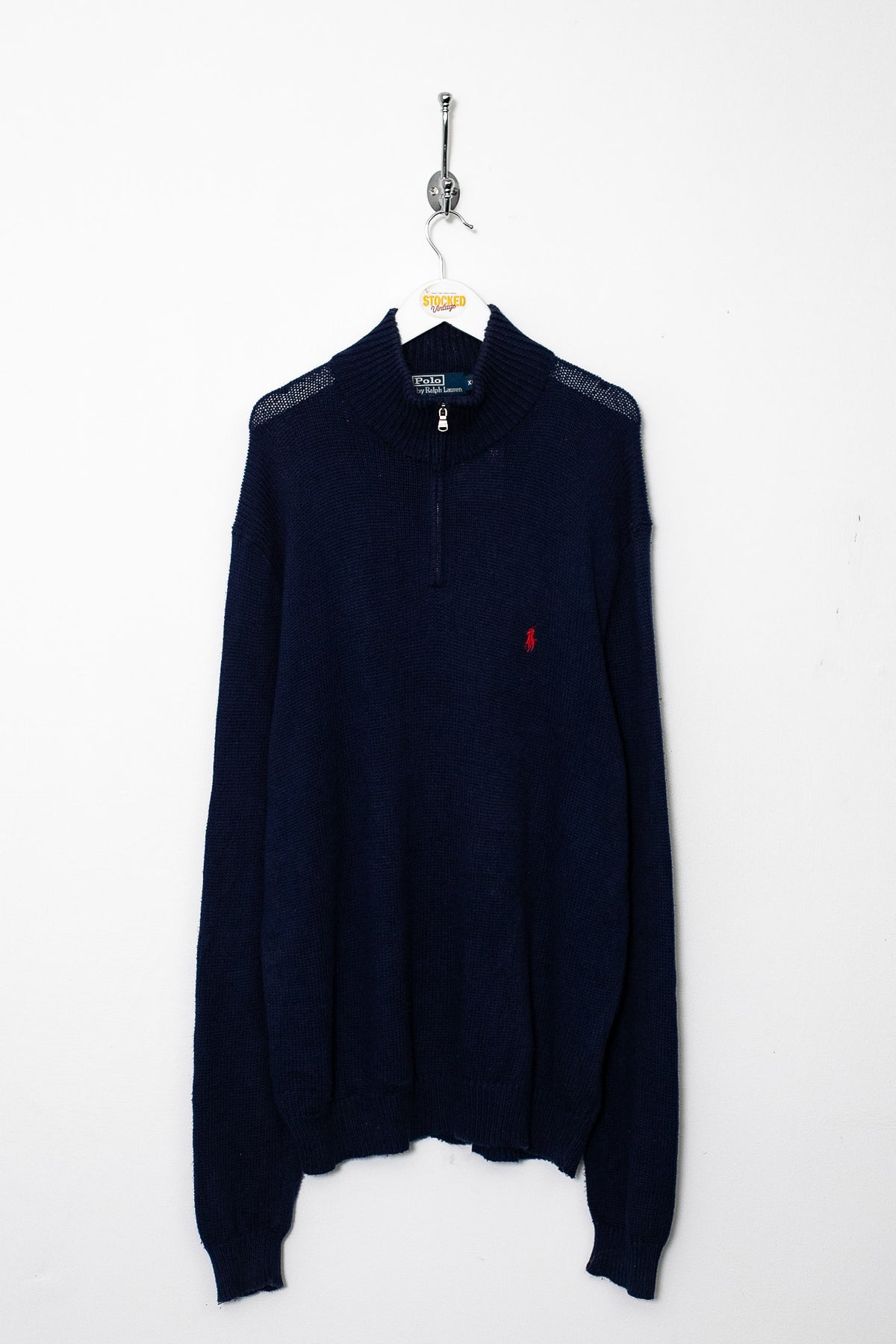 00s Ralph Lauren 1/4 Zip Knit Jumper (XL)