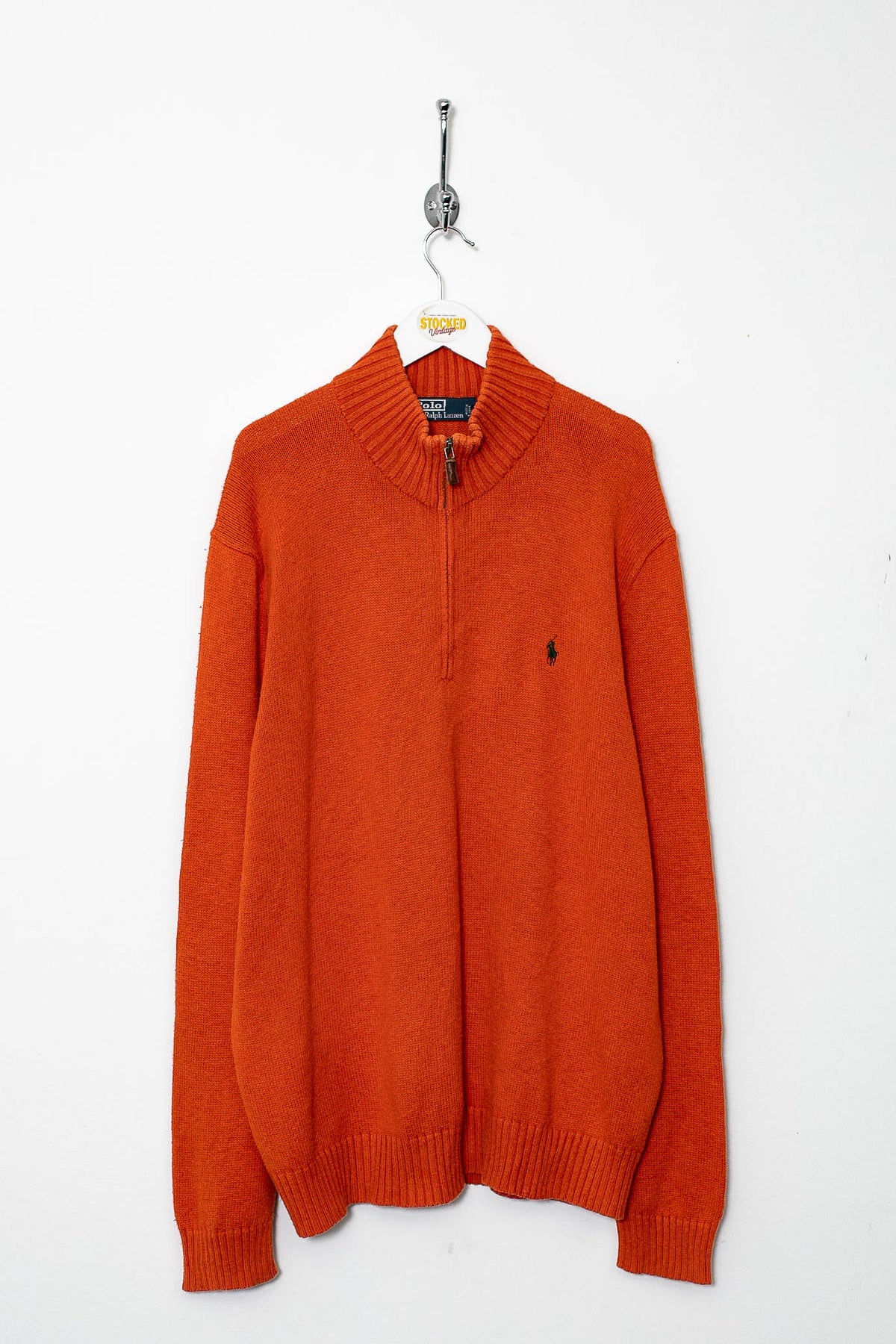 00s Ralph Lauren 1/4 Zip Knit Jumper (XL)