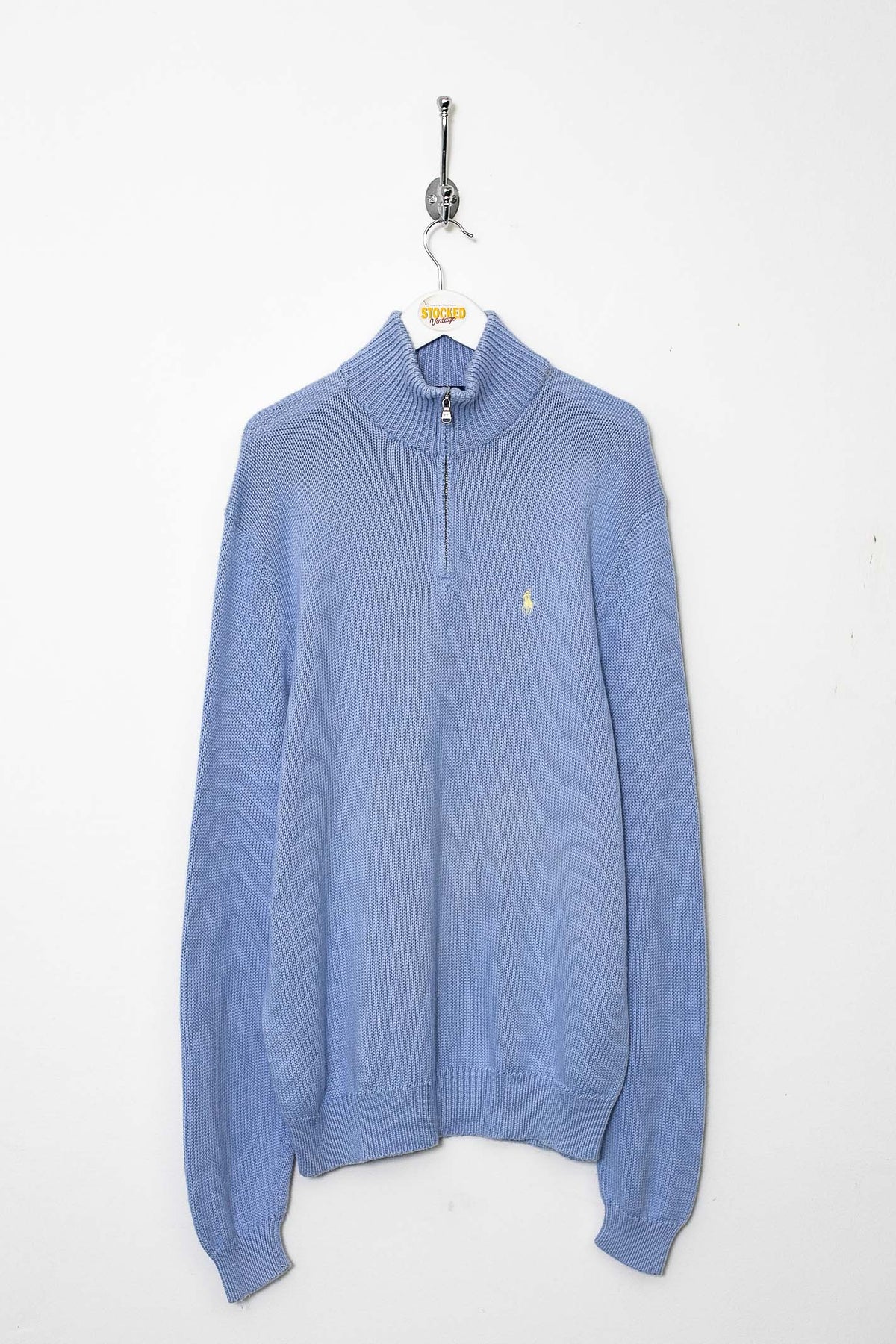 00s Ralph Lauren 1/4 Zip Knit Jumper (L)