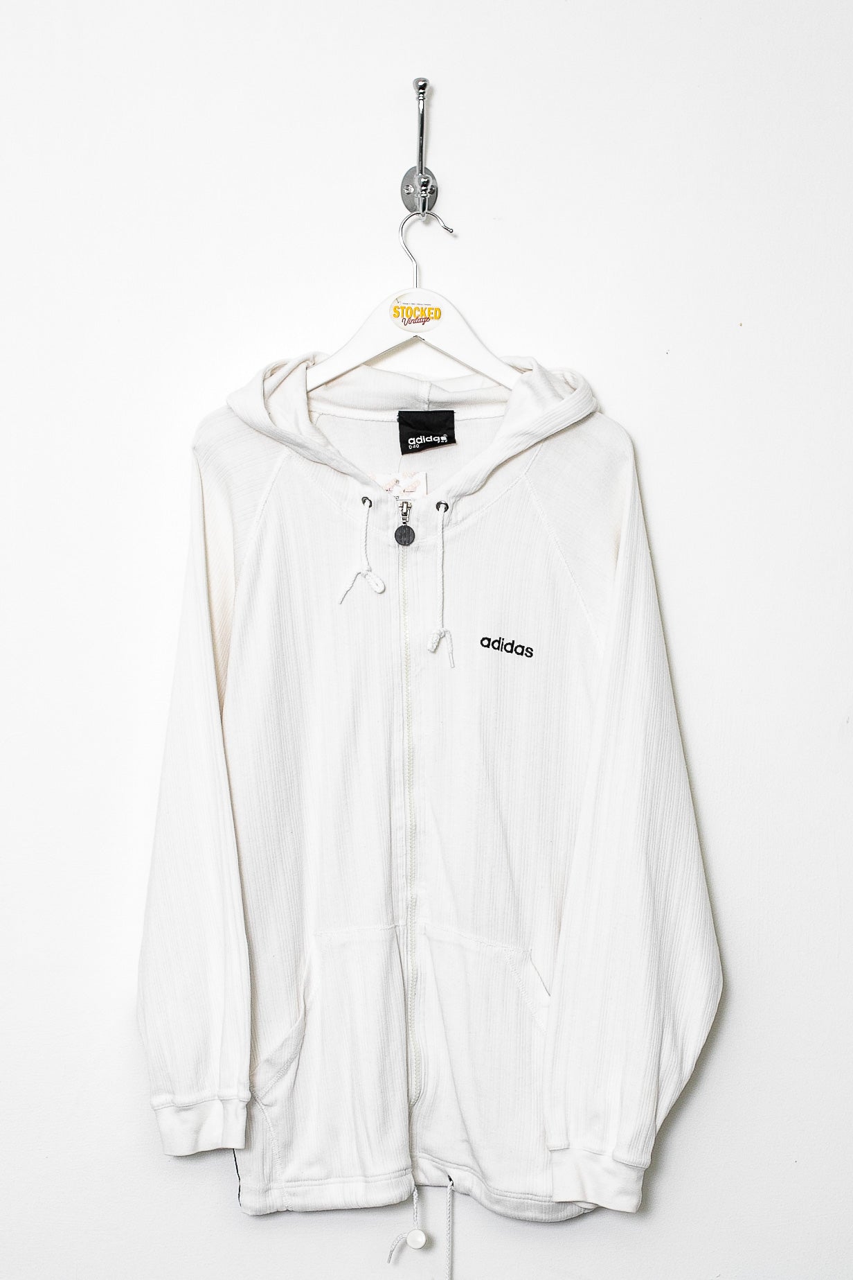 90s Adidas Zipped Hoodie (XL) – Stocked Vintage