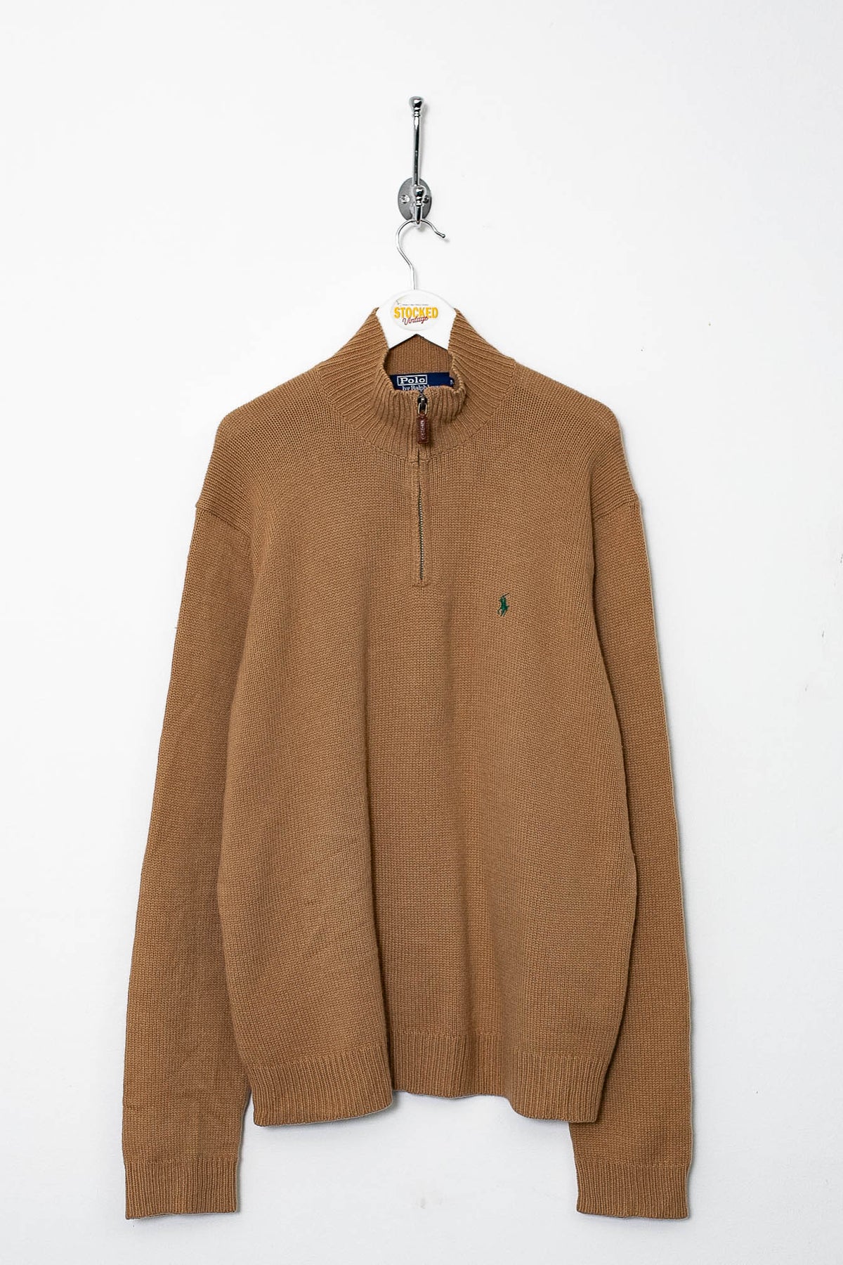 00s Ralph Lauren 1/4 Zip Knit Jumper (L)
