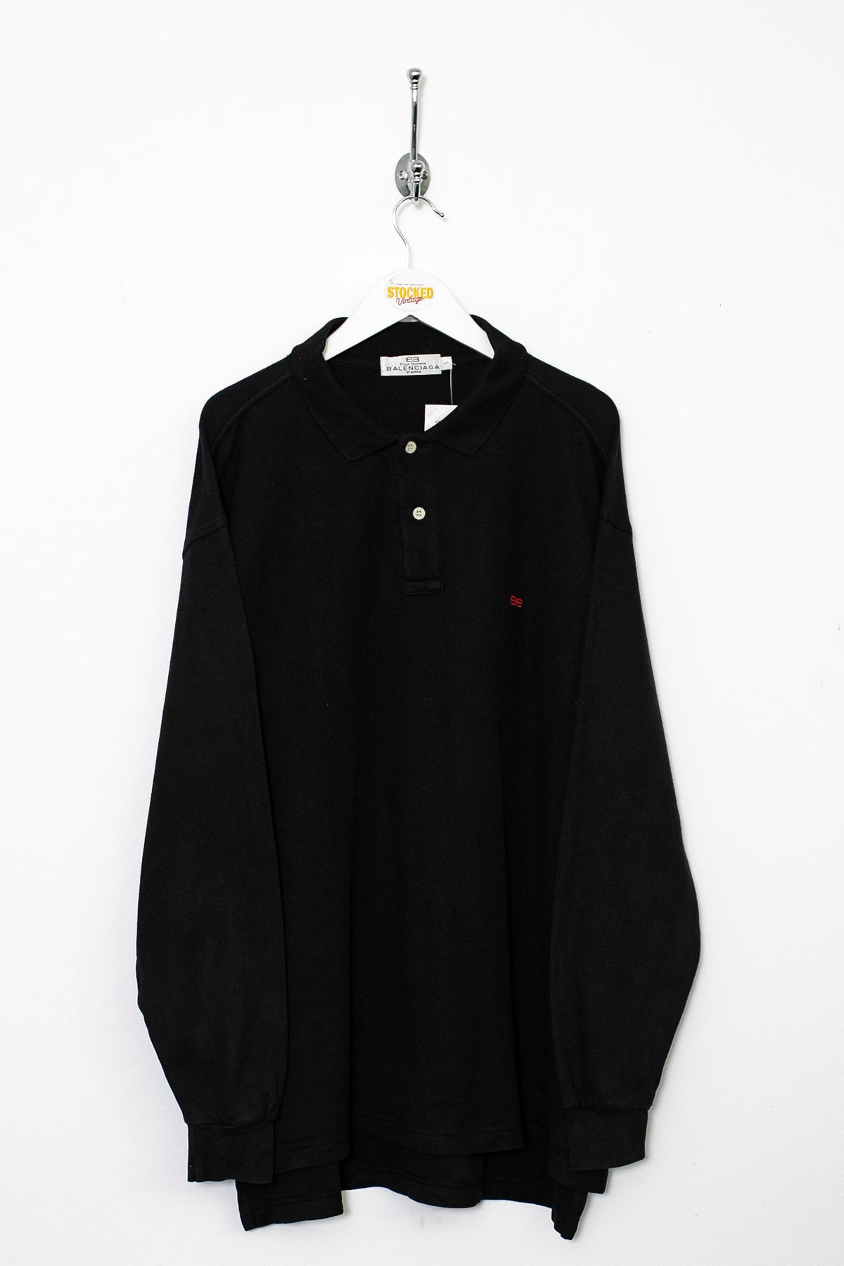 00s Balenciaga Long Sleeve Polo Shirt (XL)