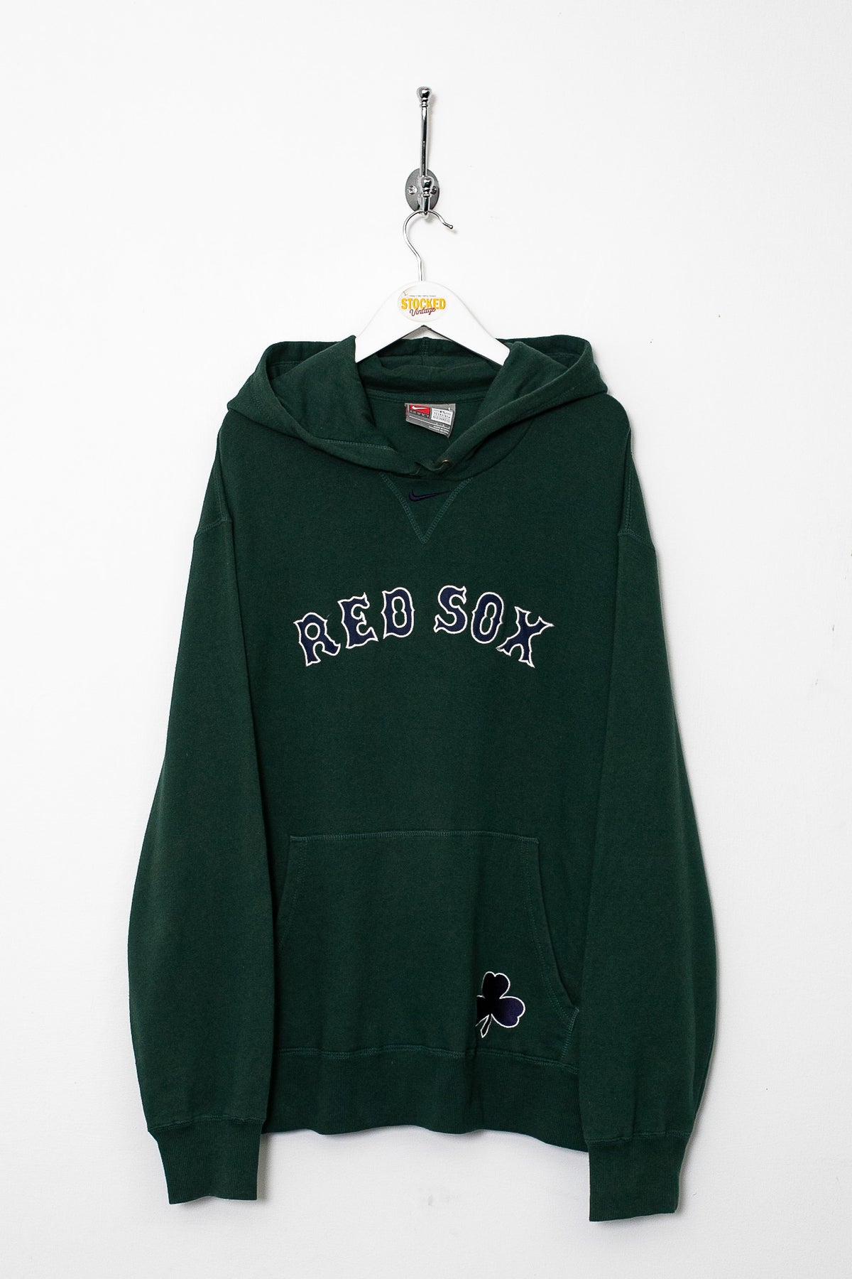 00s Nike MLB Boston Red Sox Centre Swoosh Hoodie (L)