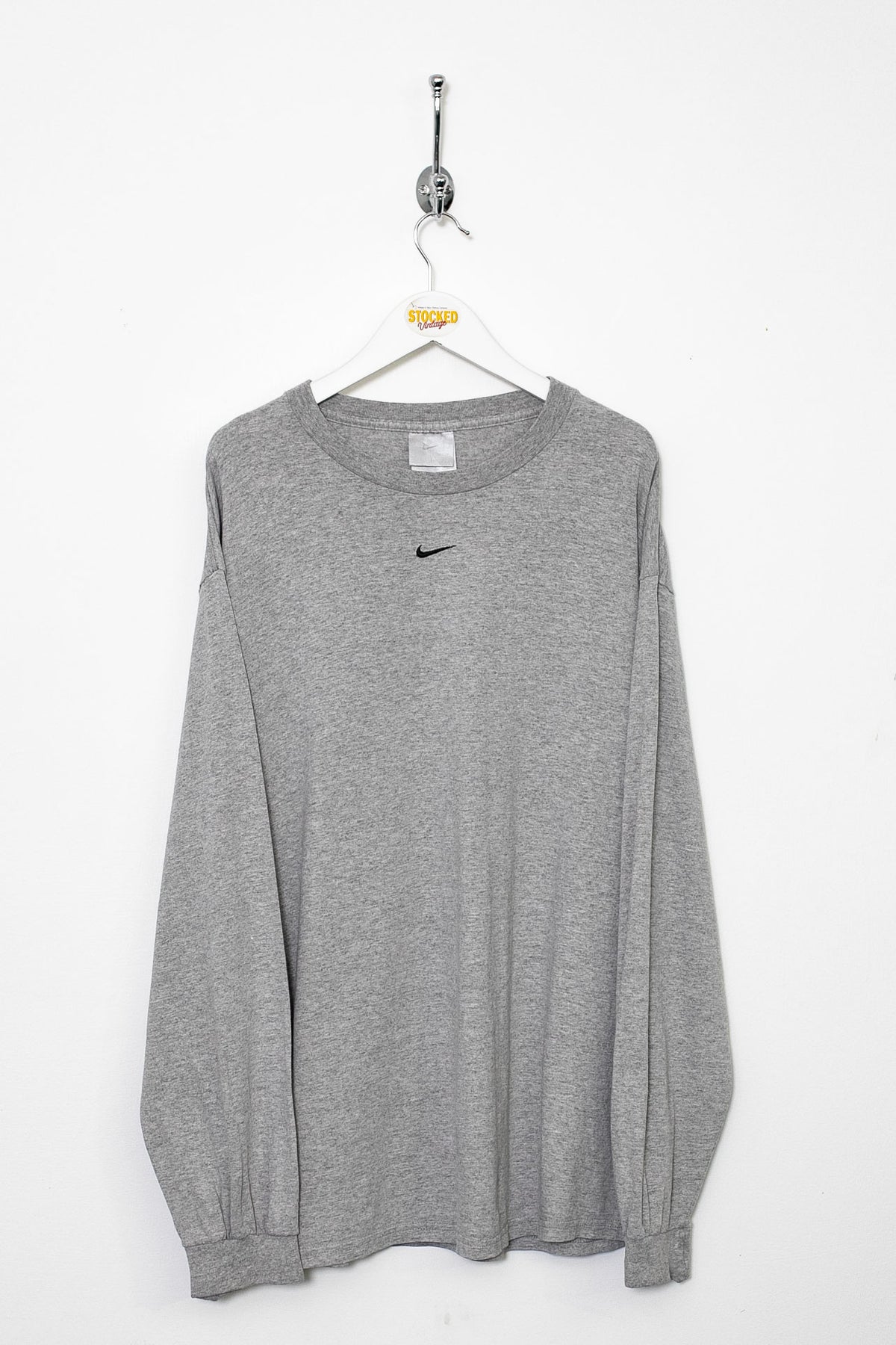 00s Nike Centre Swoosh Long Sleeve Tee (L)