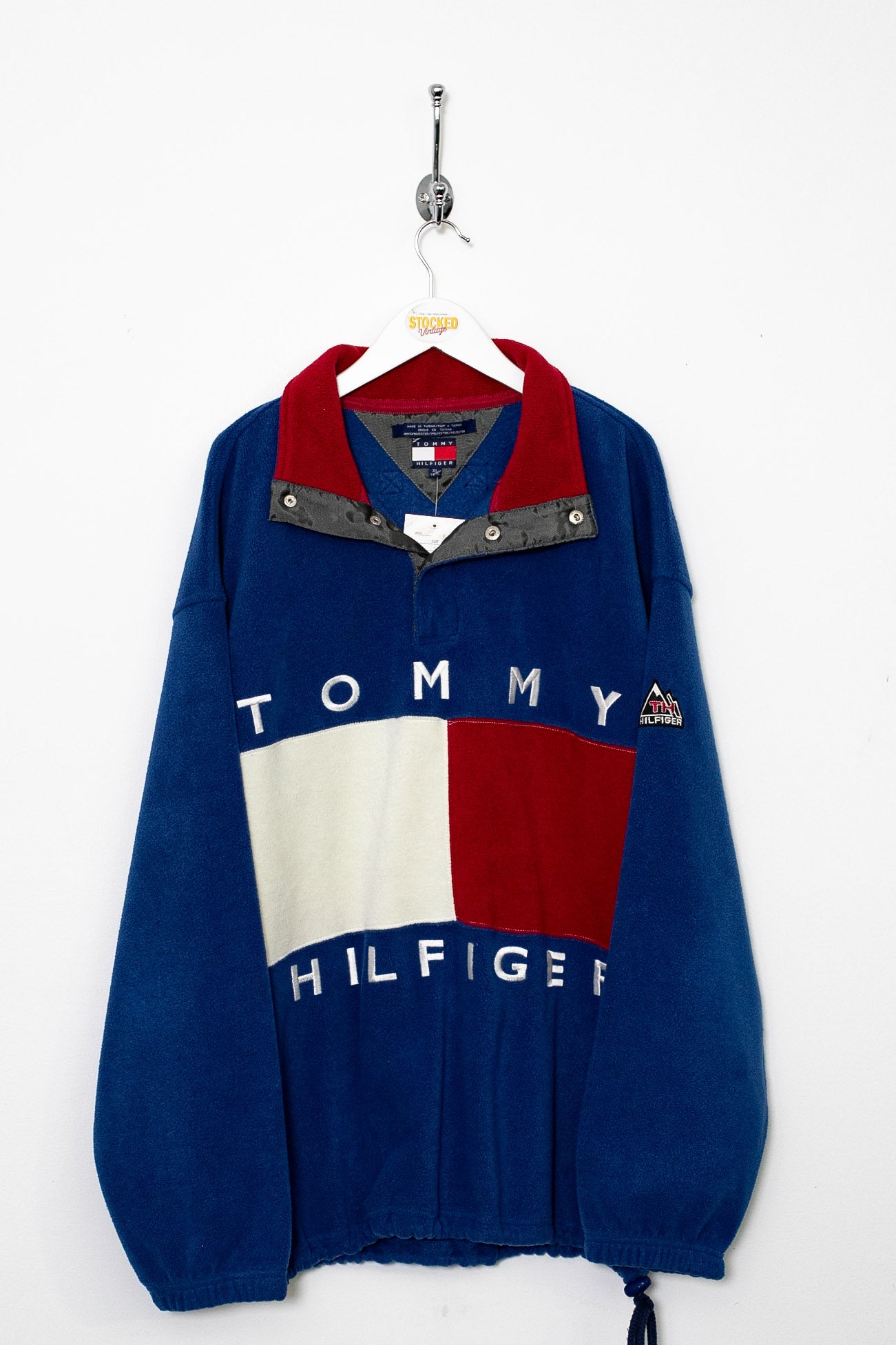 Rare 90s Tommy Hilfiger Popper Fleece (XL) – Stocked Vintage