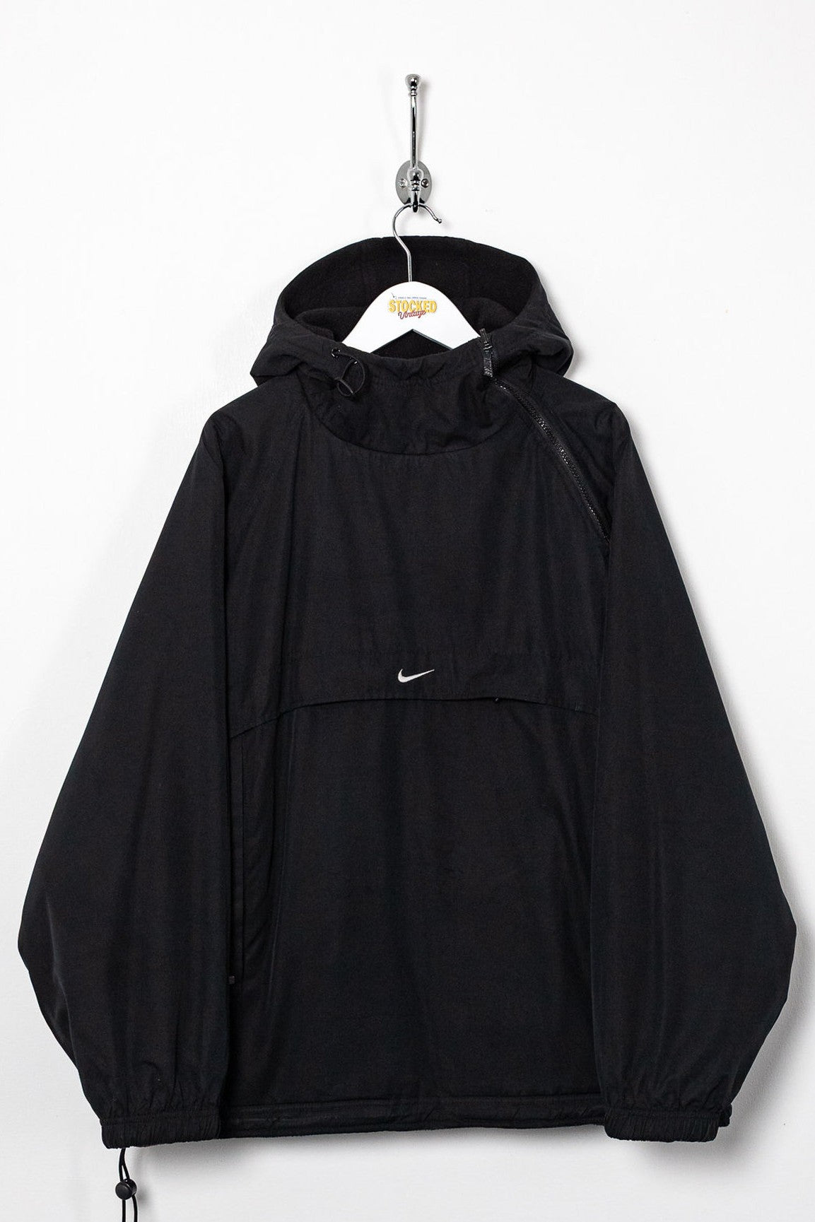Rare 00s Nike Reversible Asymmetric Zip Fleece Jacket (L)
