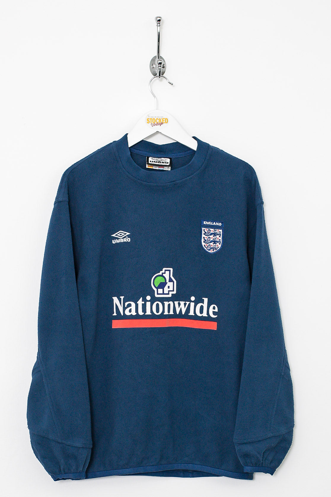 00s Umbro England FC Training Fleece (S) – Stocked Vintage