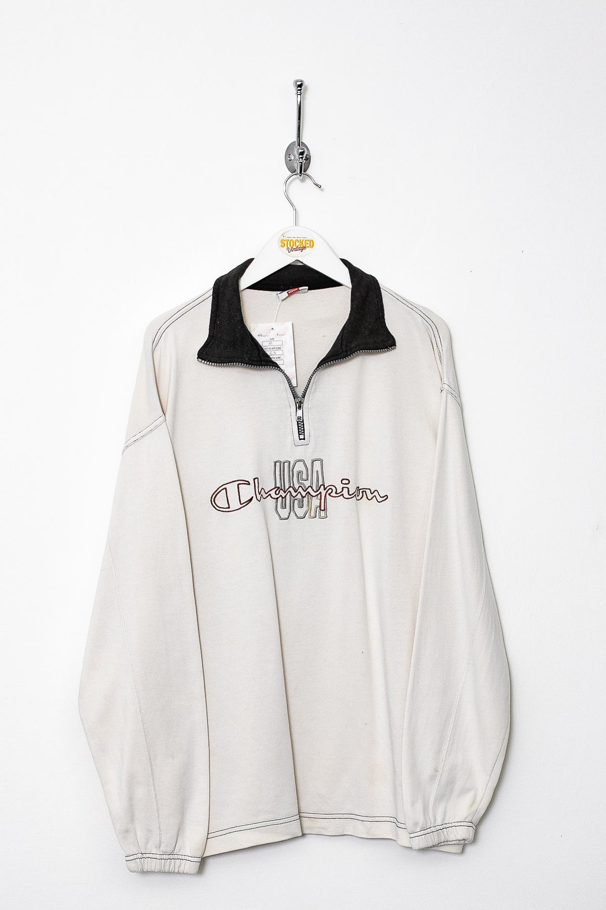 00s Champion 1/4 Zip Sweatshirt (M)