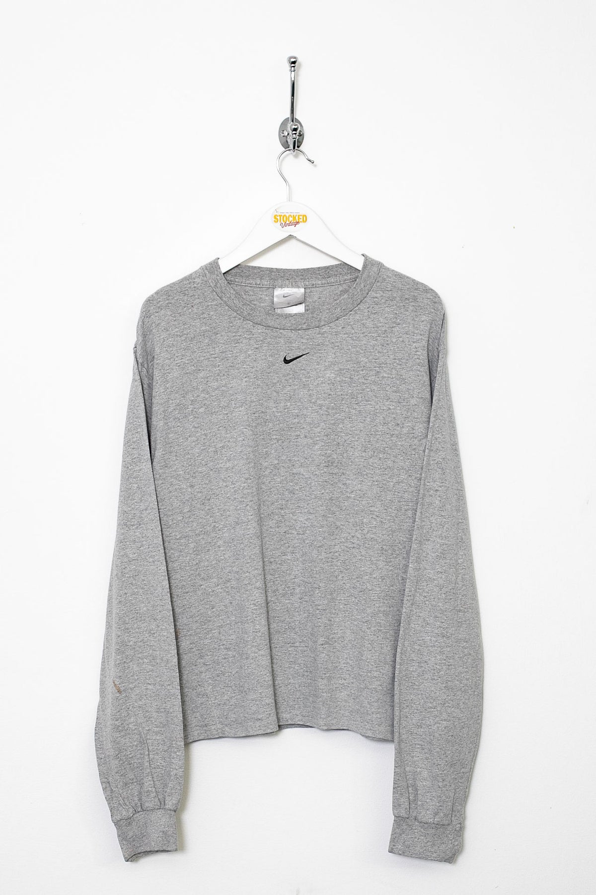 00s Nike Centre Swoosh Long Sleeve Tee (S)