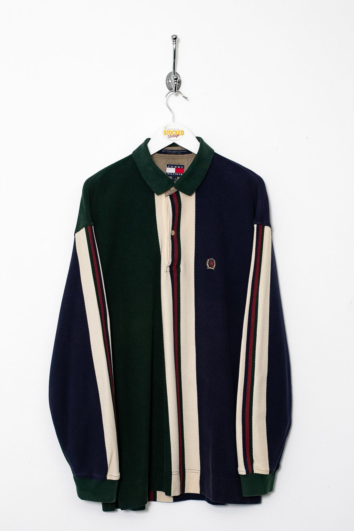90s Tommy Hilfiger Long Sleeve Polo Shirt (L)