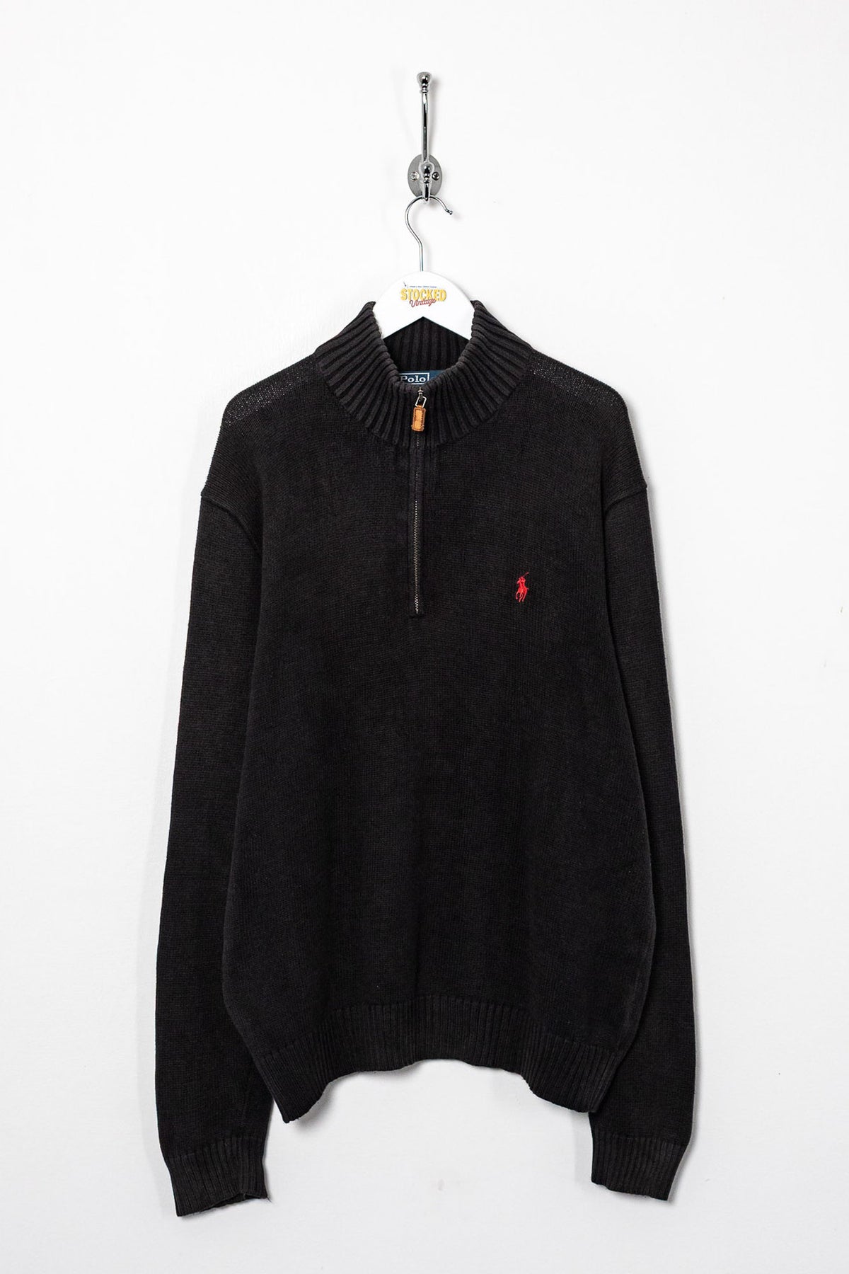 00s Ralph Lauren 1/4 Zip Knit Jumper (M)