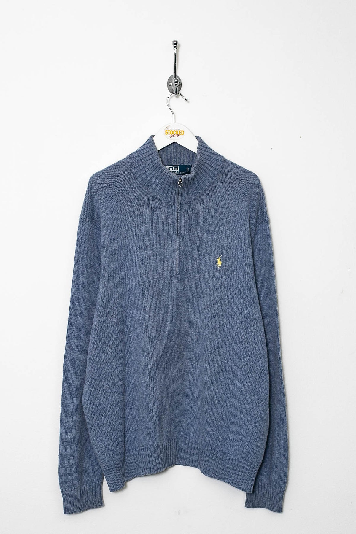 00s Ralph Lauren 1/4 Zip Knit Jumper (L)