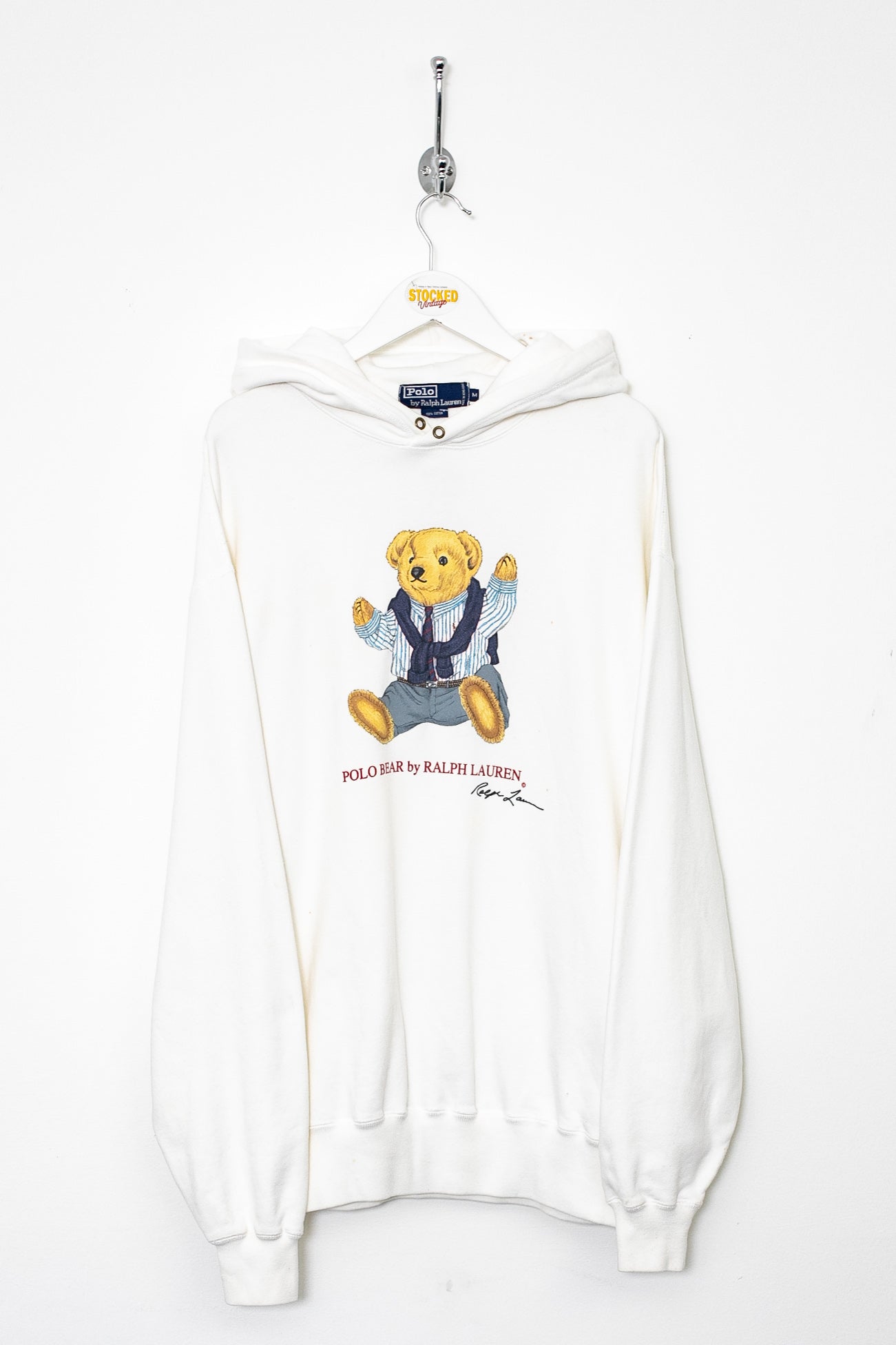 90s Ralph Lauren Polo Bear Hoodie M