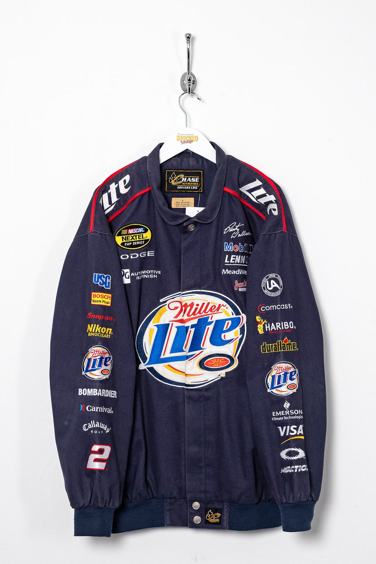 90s Chase Authentics Miller Lite Nascar Racing Jacket (L)