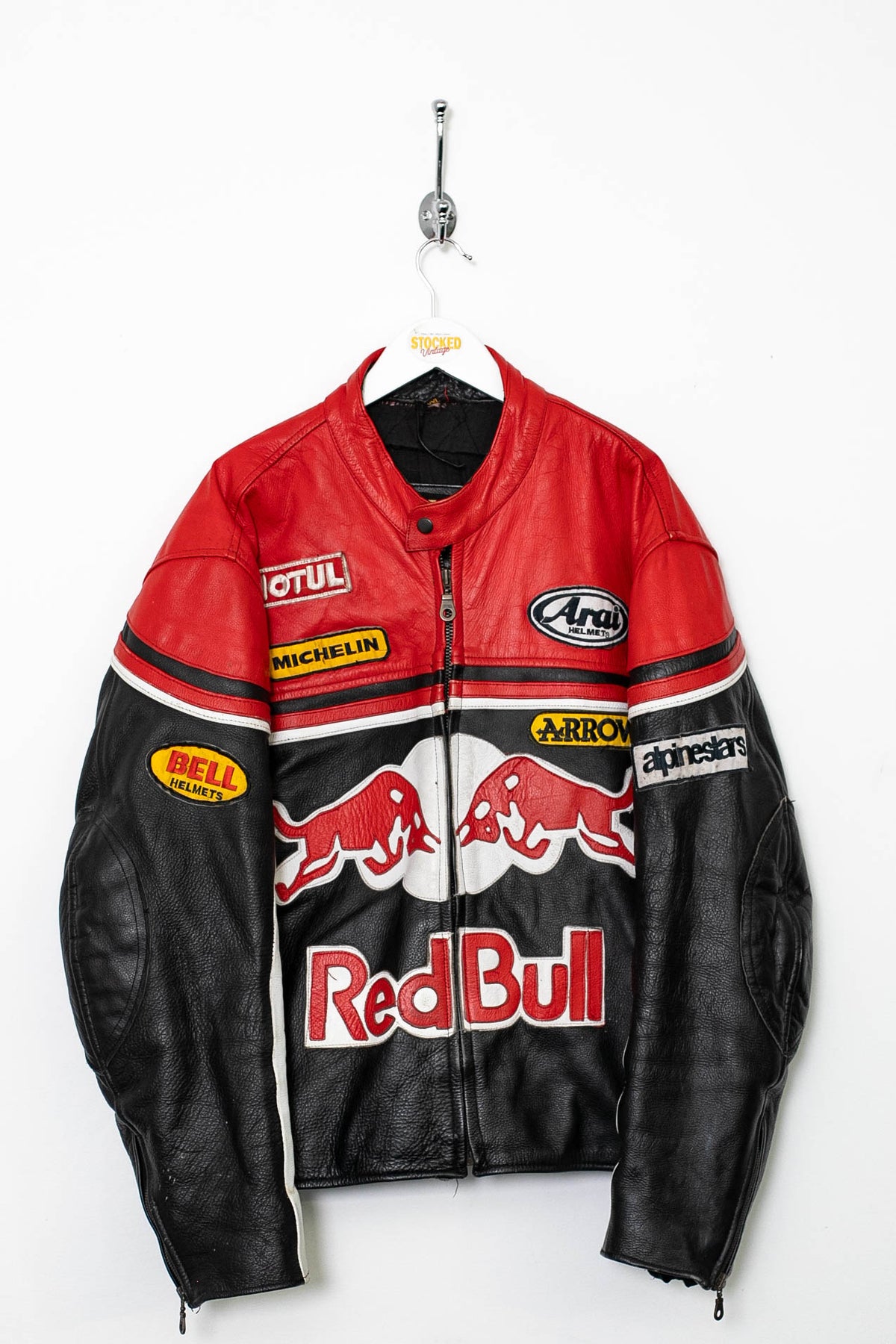 90s Red Bull Leather Jacket (M)