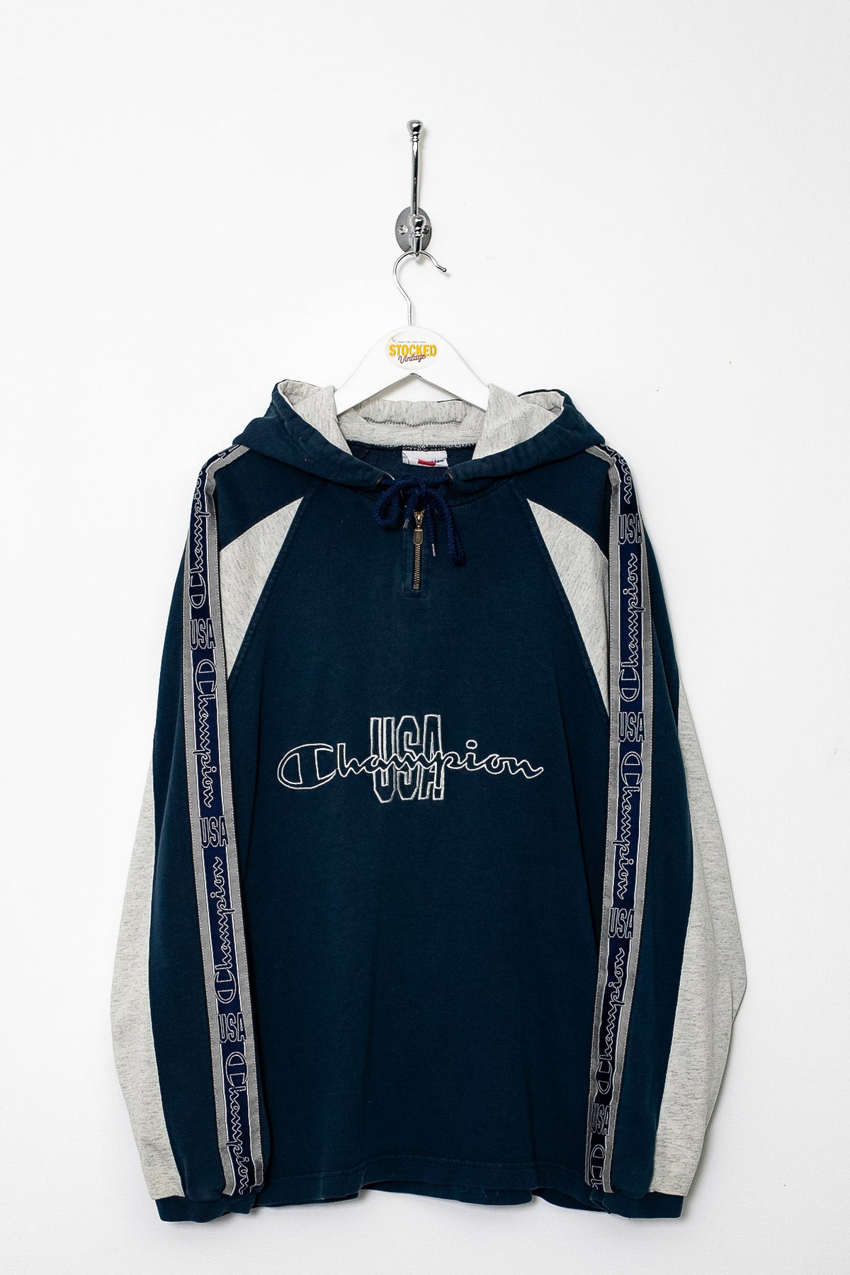 00s Champion 1/4 Zip Hoodie (M)
