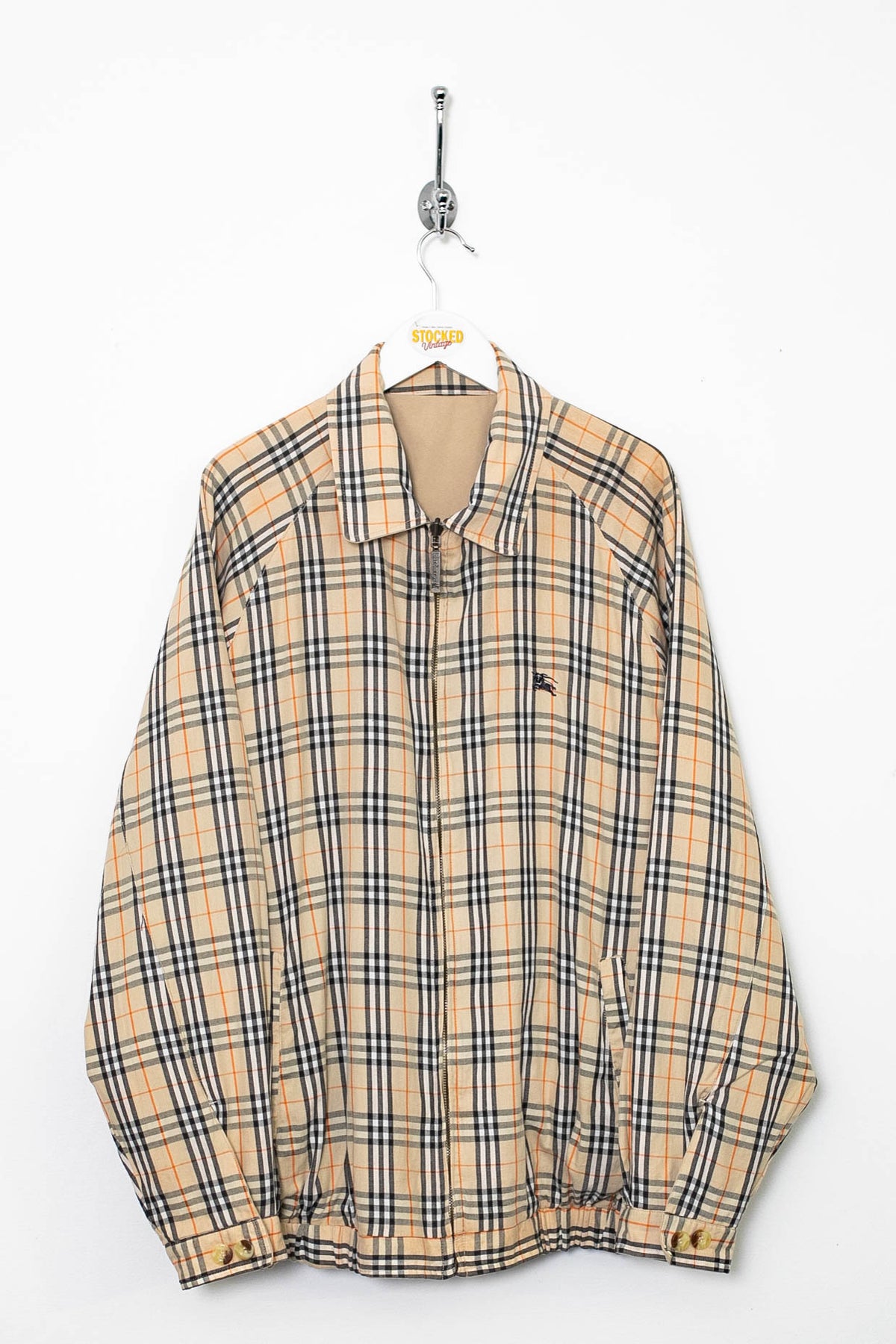 90s Burberry Nova Check Reversible Jacket (L)