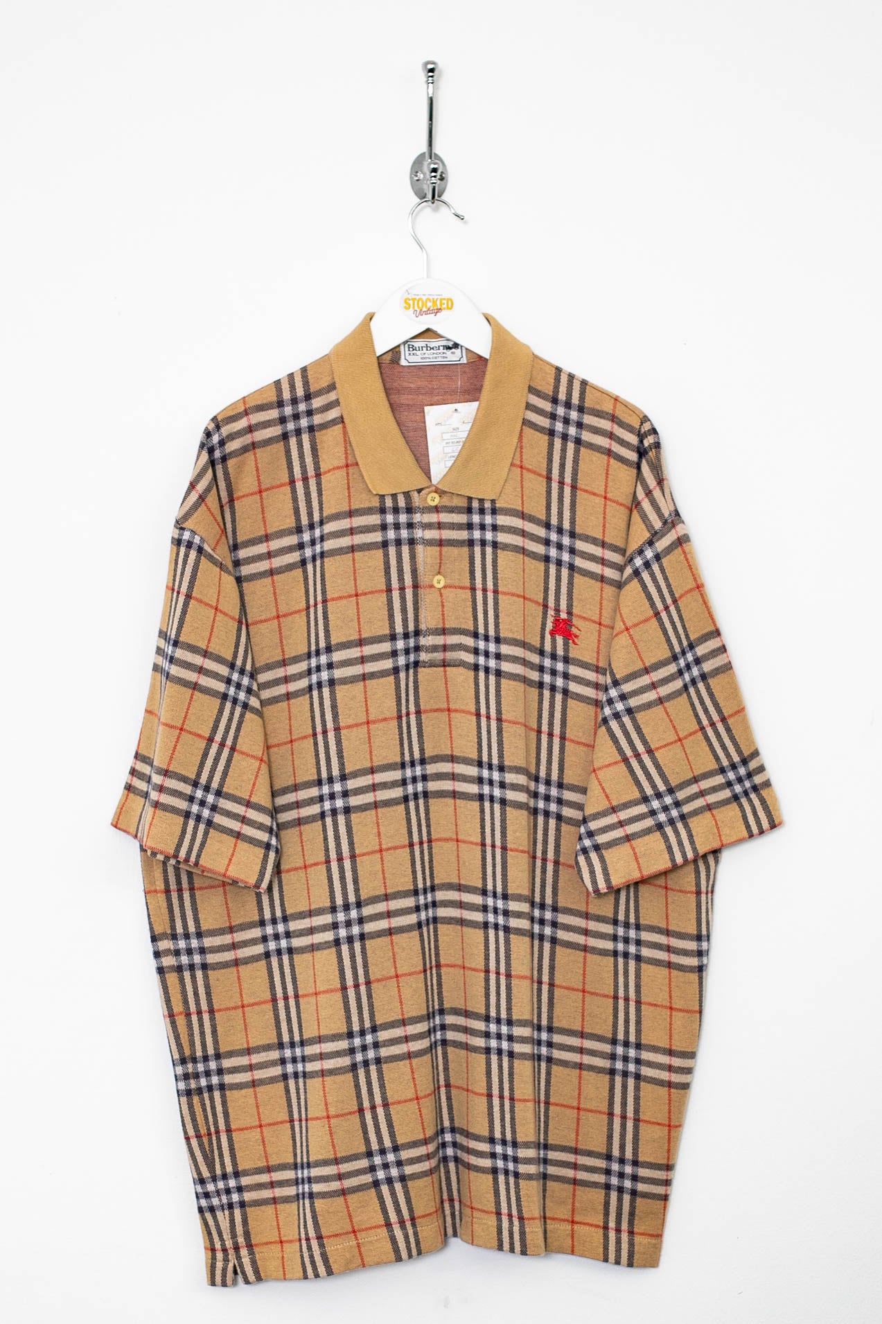 90s Burberry Nova Check Polo Shirt (XXL) – Stocked Vintage