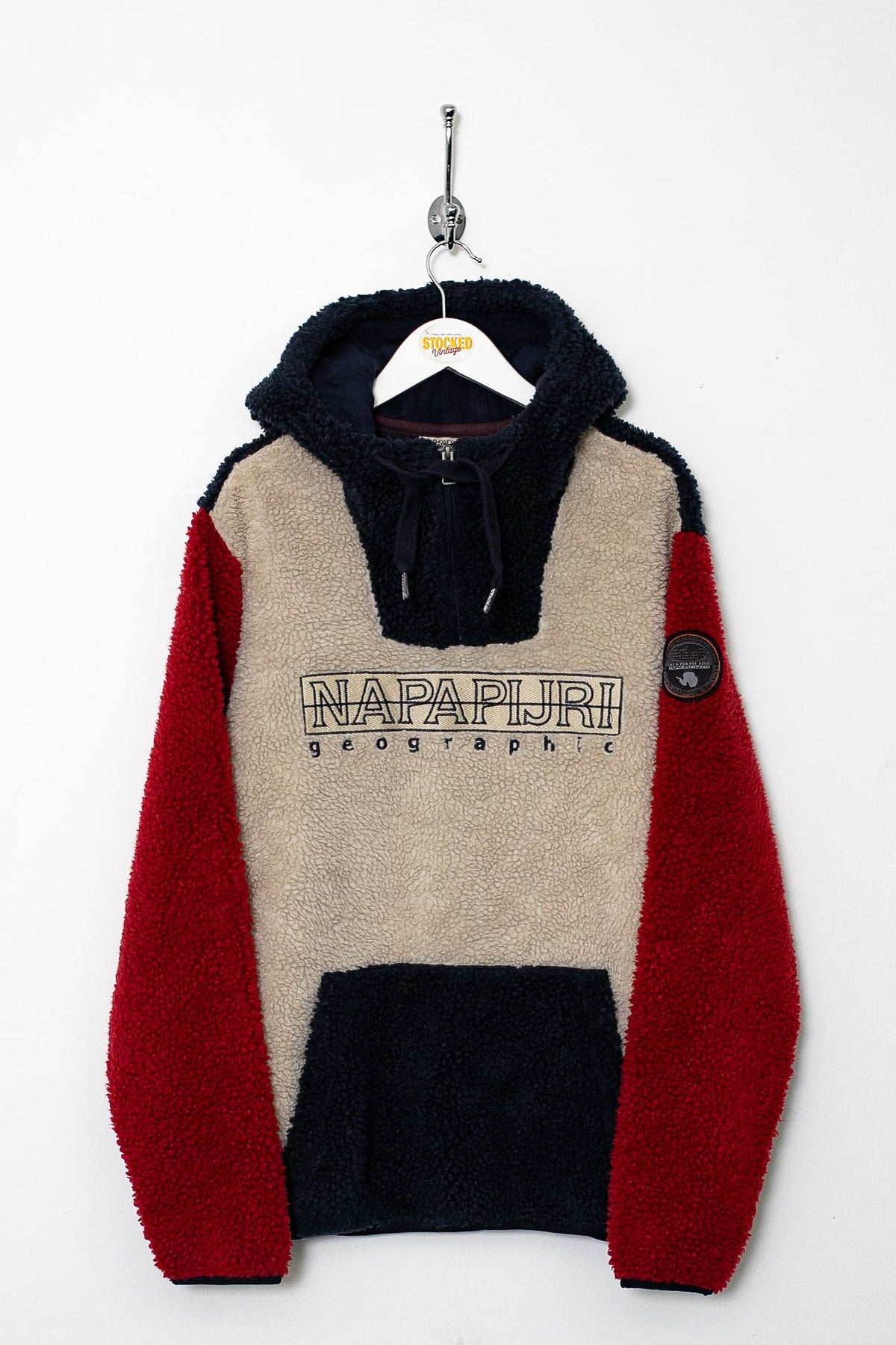00s Napapijri 1/4 Zip Sherpa Fleece Hoodie (M)