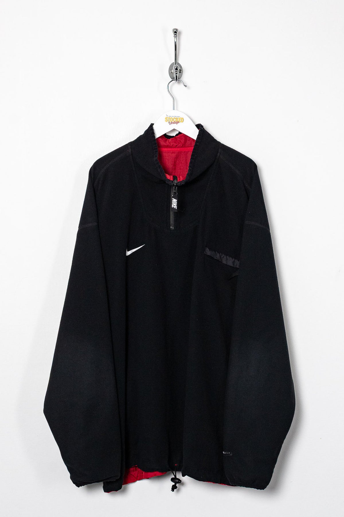 90s Nike 1/4 Zip Reversible Fleece Jacket (XXL)