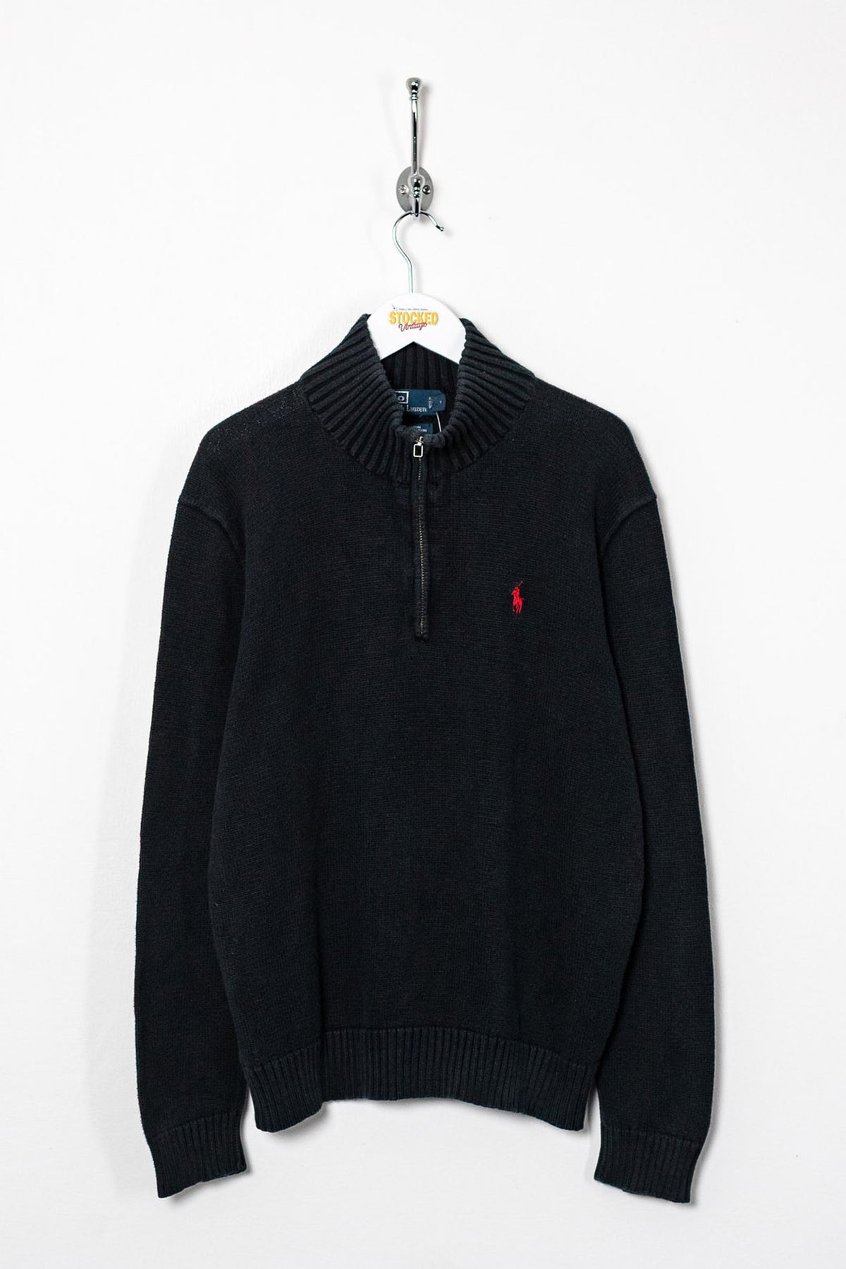 00s Ralph Lauren 1/4 Zip Knit Jumper (S)
