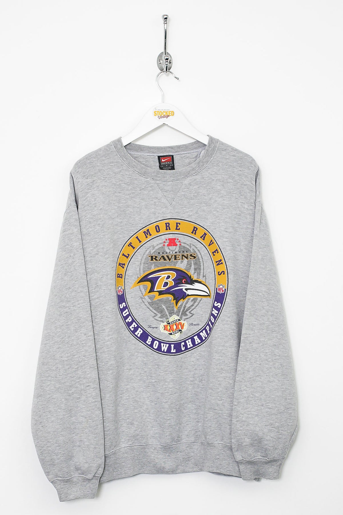 90s NFL Baltimore Ravens X Nike Crewneck Sweatshirt Print Lo