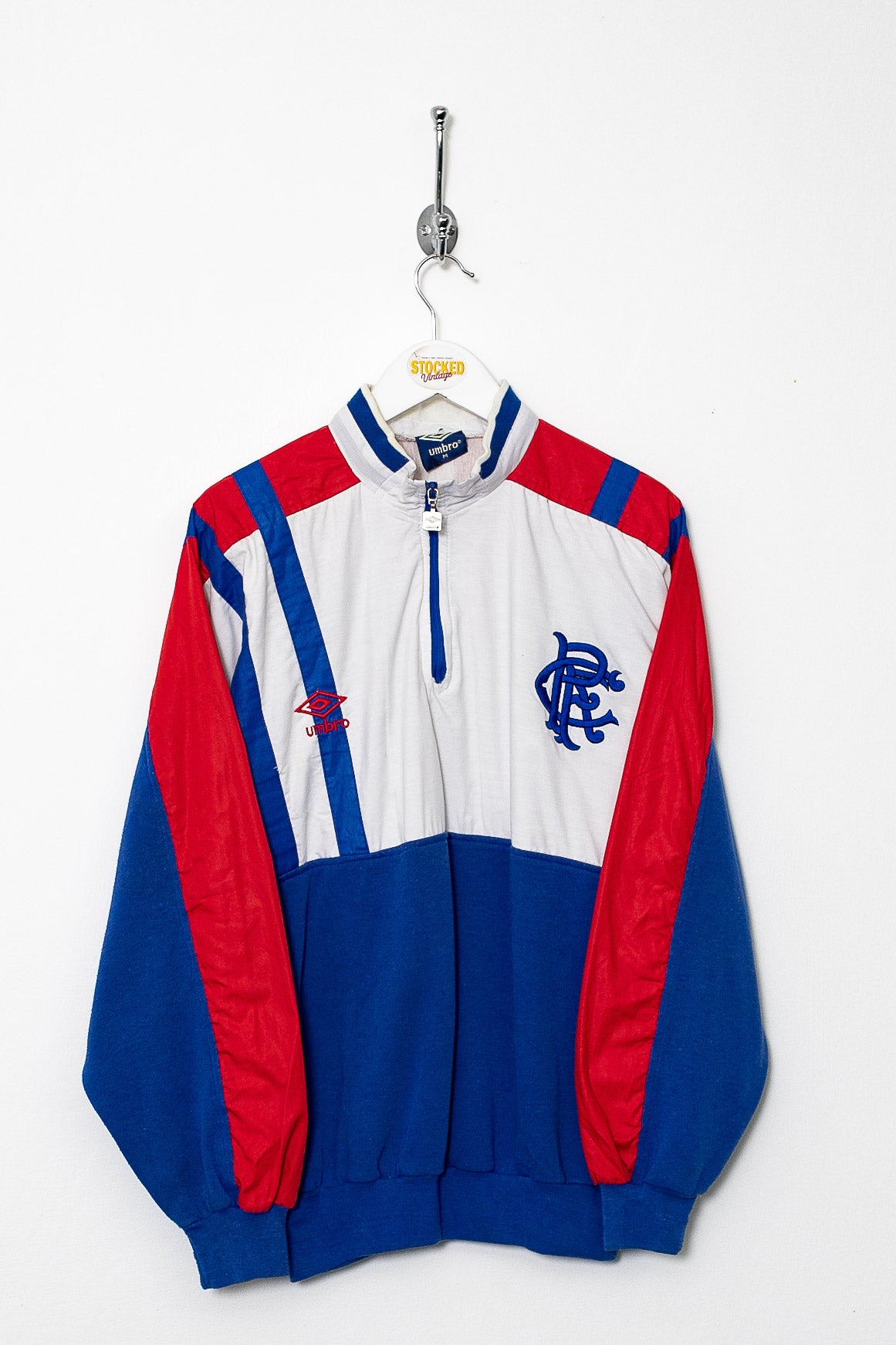 1988/89 Umbro Rangers 1/4 Zip Sweatshirt (M)