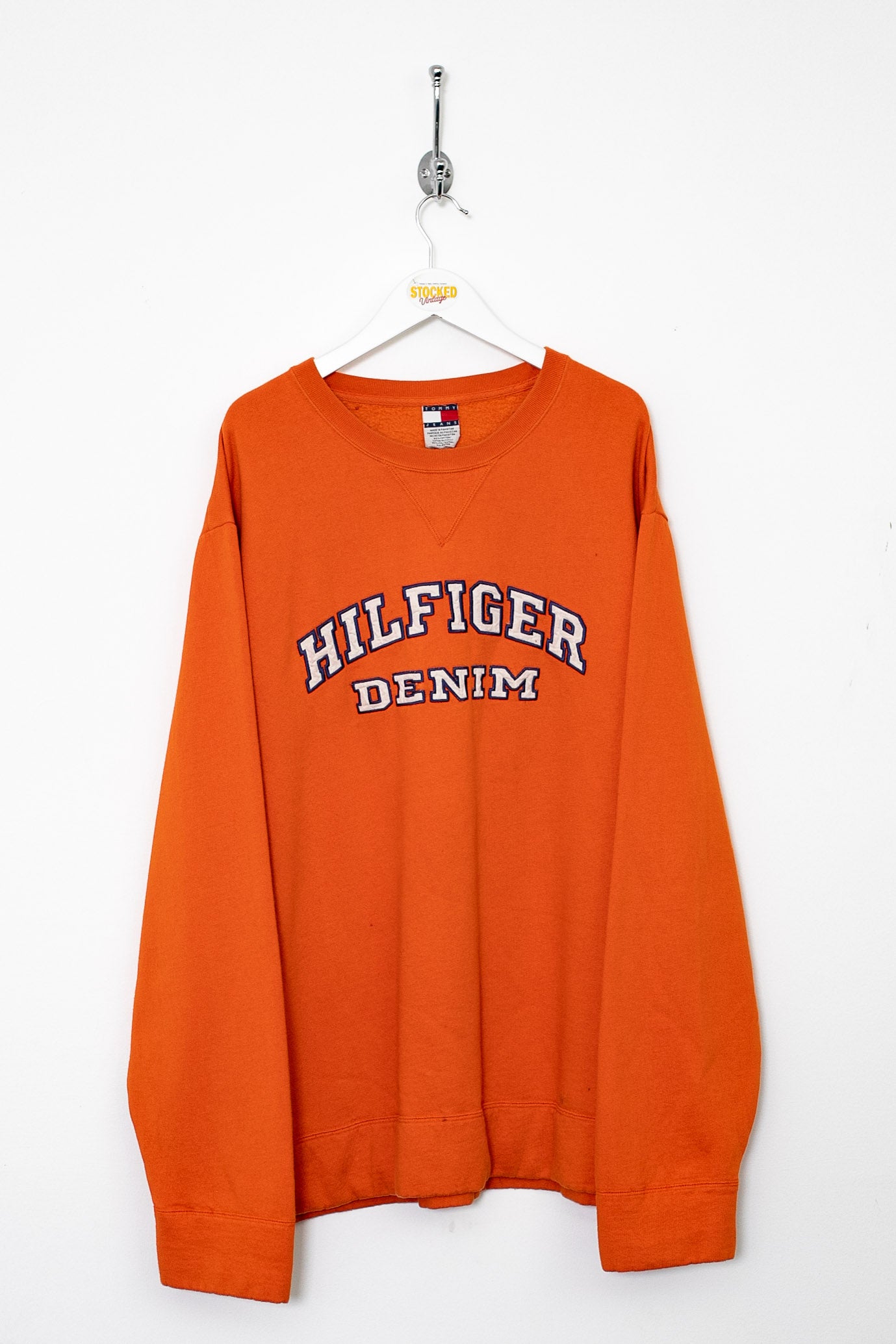 Orange tommy hilfiger sweatshirt on sale