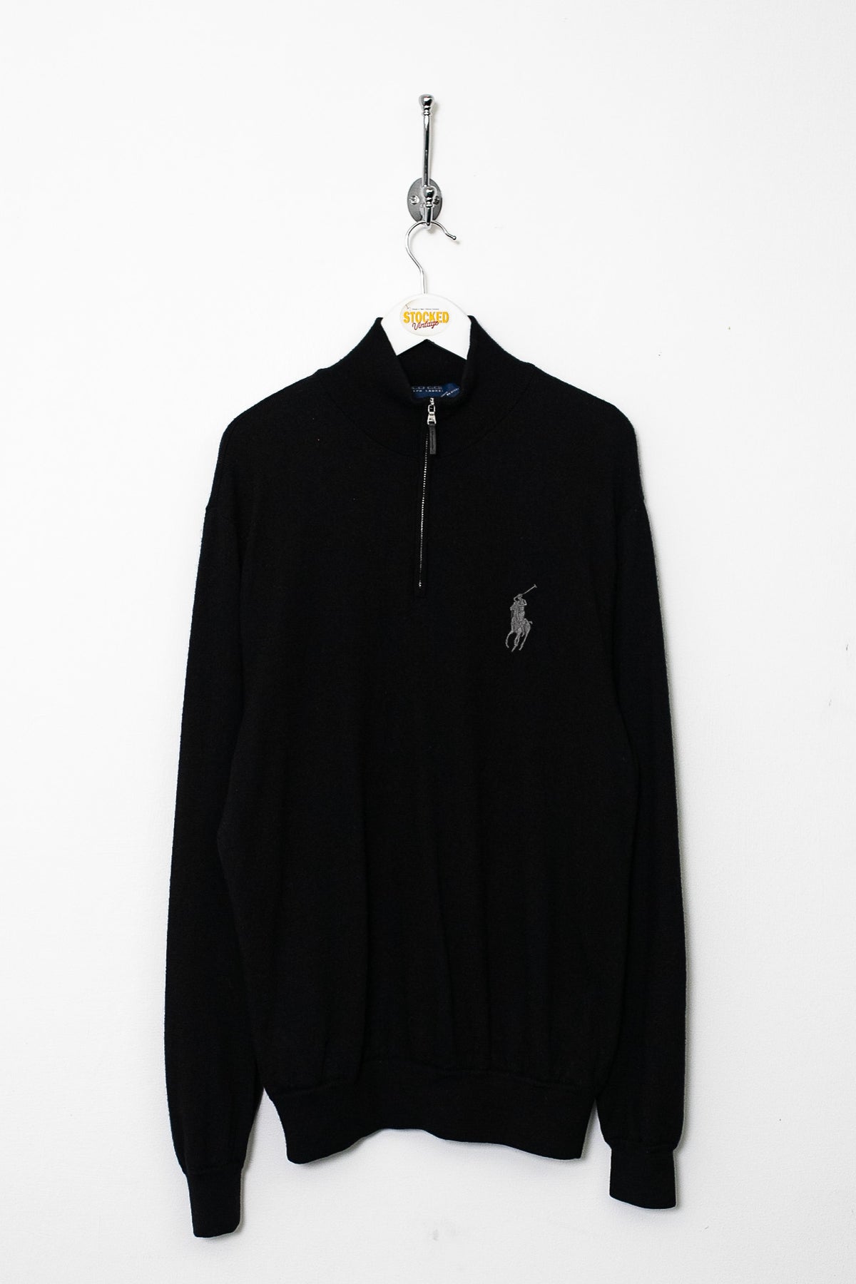 00s Ralph Lauren 1/4 Zip Knit Jumper (L)