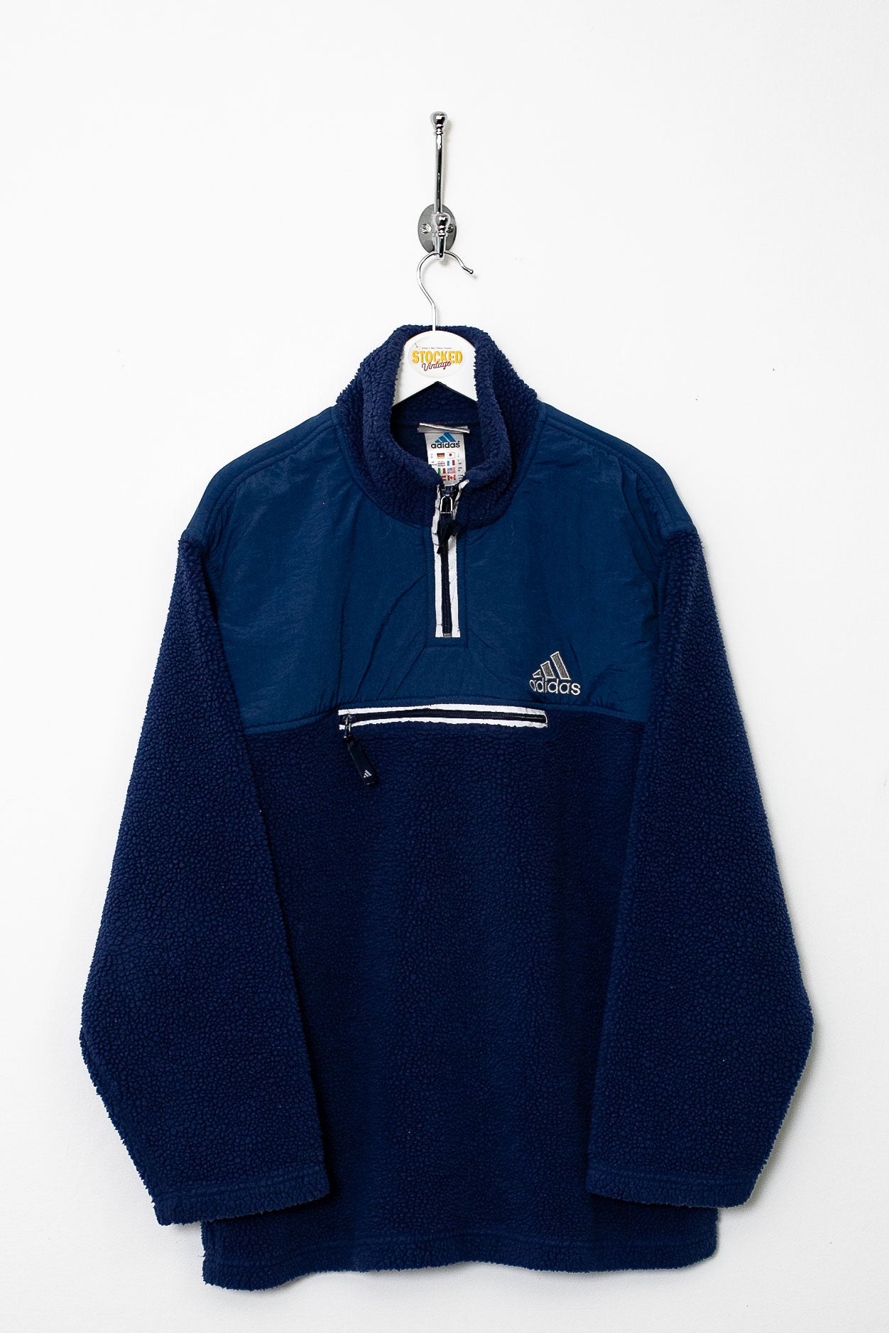 00s Adidas 1 4 Zip Sherpa Fleece M Stocked Vintage