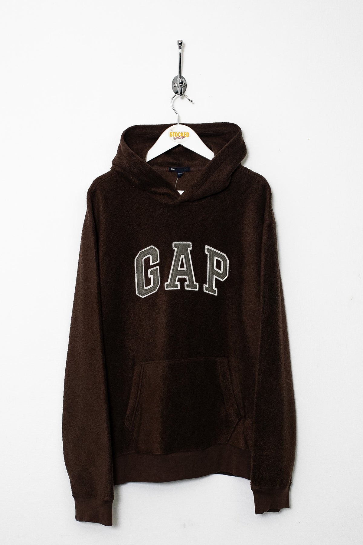 00s Brown GAP Fleece Hoodie (M)