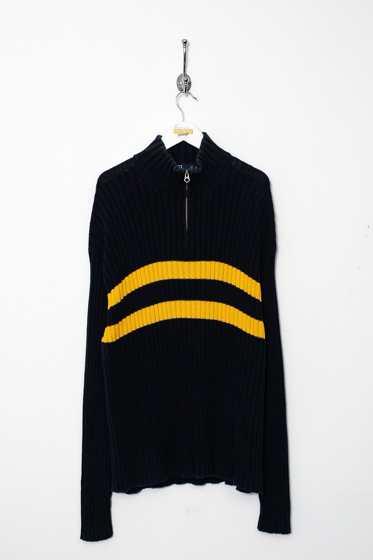 00s Ralph Lauren 1/4 Zip Knit Jumper (XL)