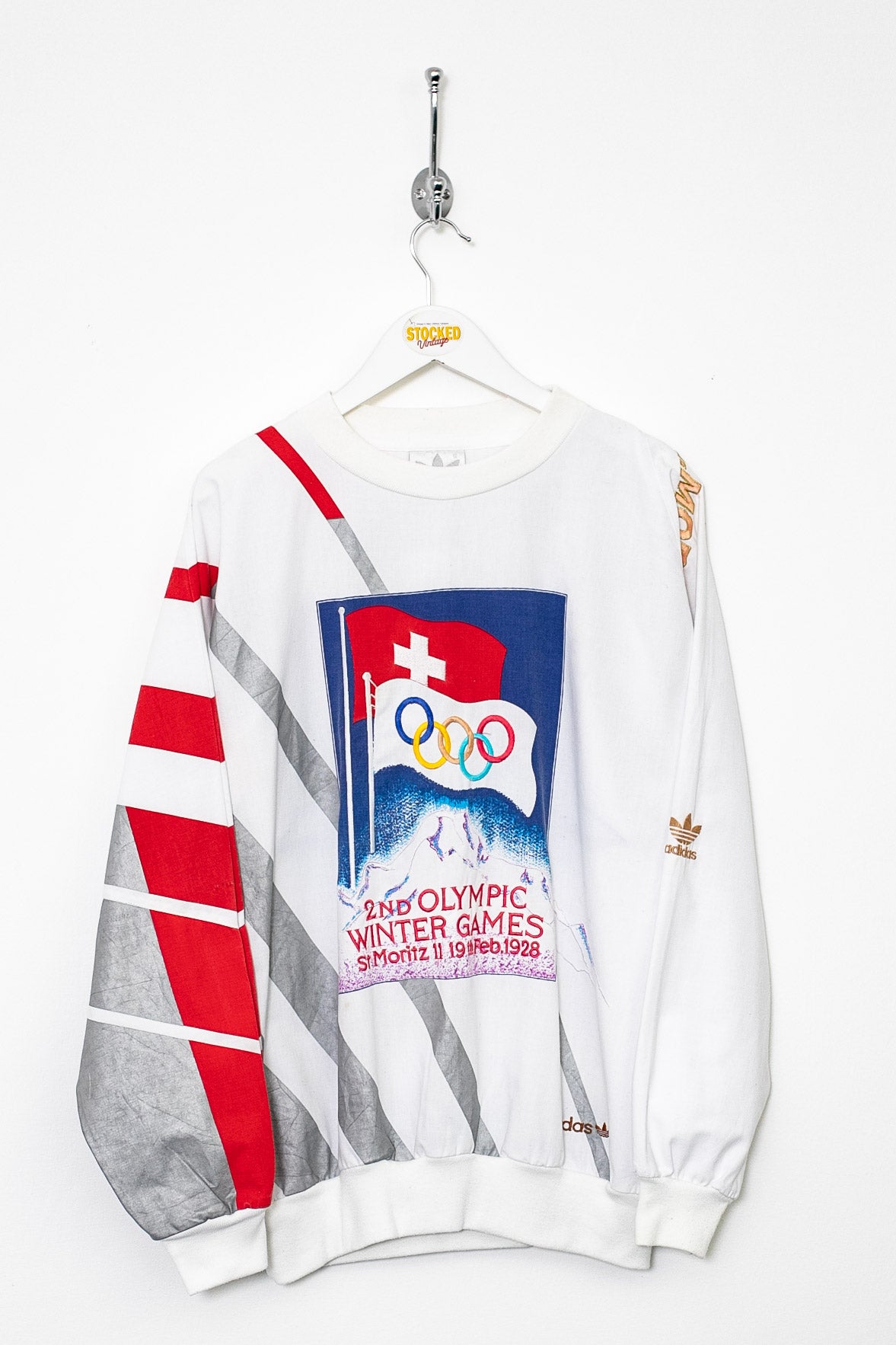 Rare 90s Adidas Olympics Pullover (S) – Stocked Vintage
