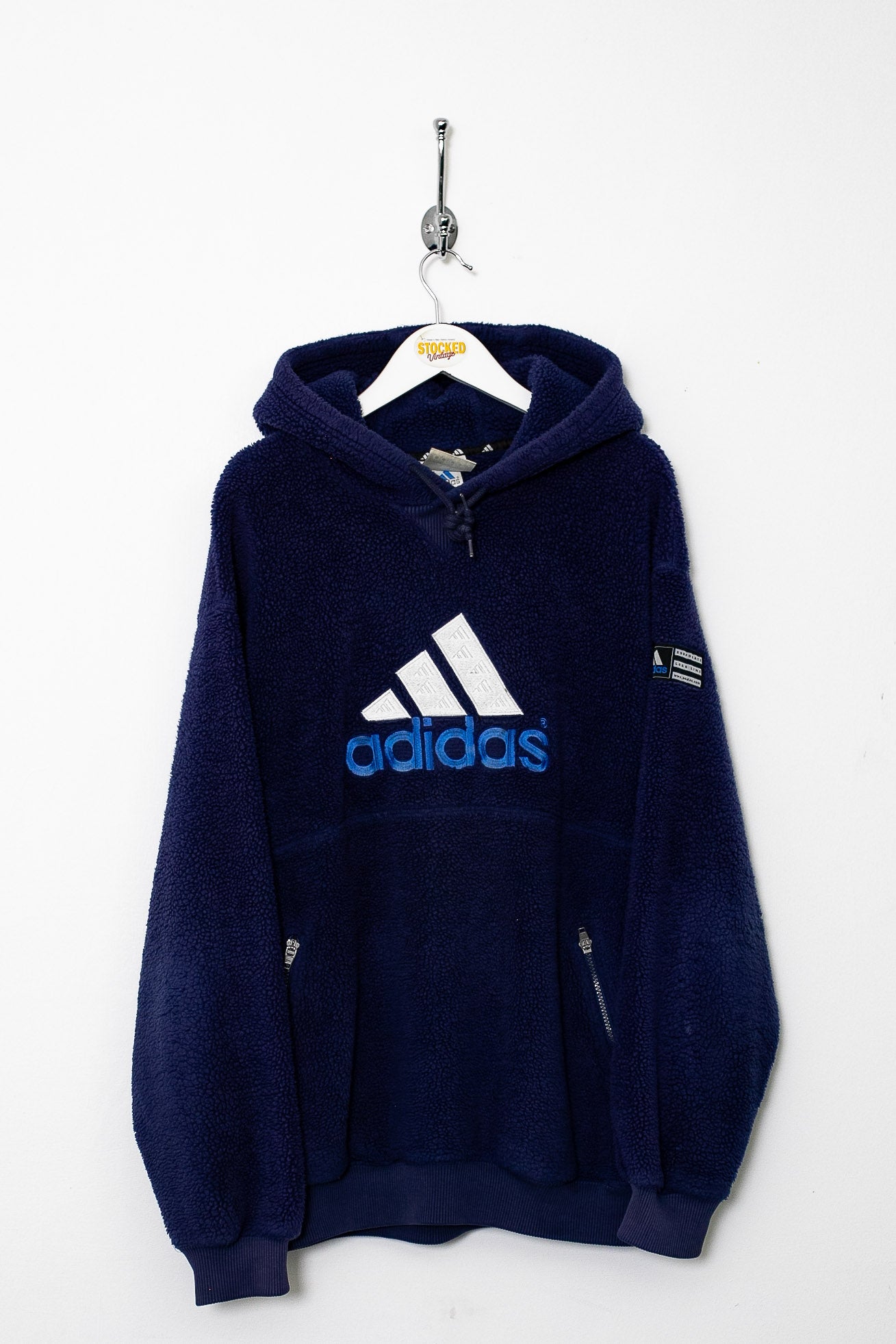 トップス 00s old adidas far hoodie jacket grunge 00s Adidas Sherpa Fleece Hoodie (M) – Stocked Vintage