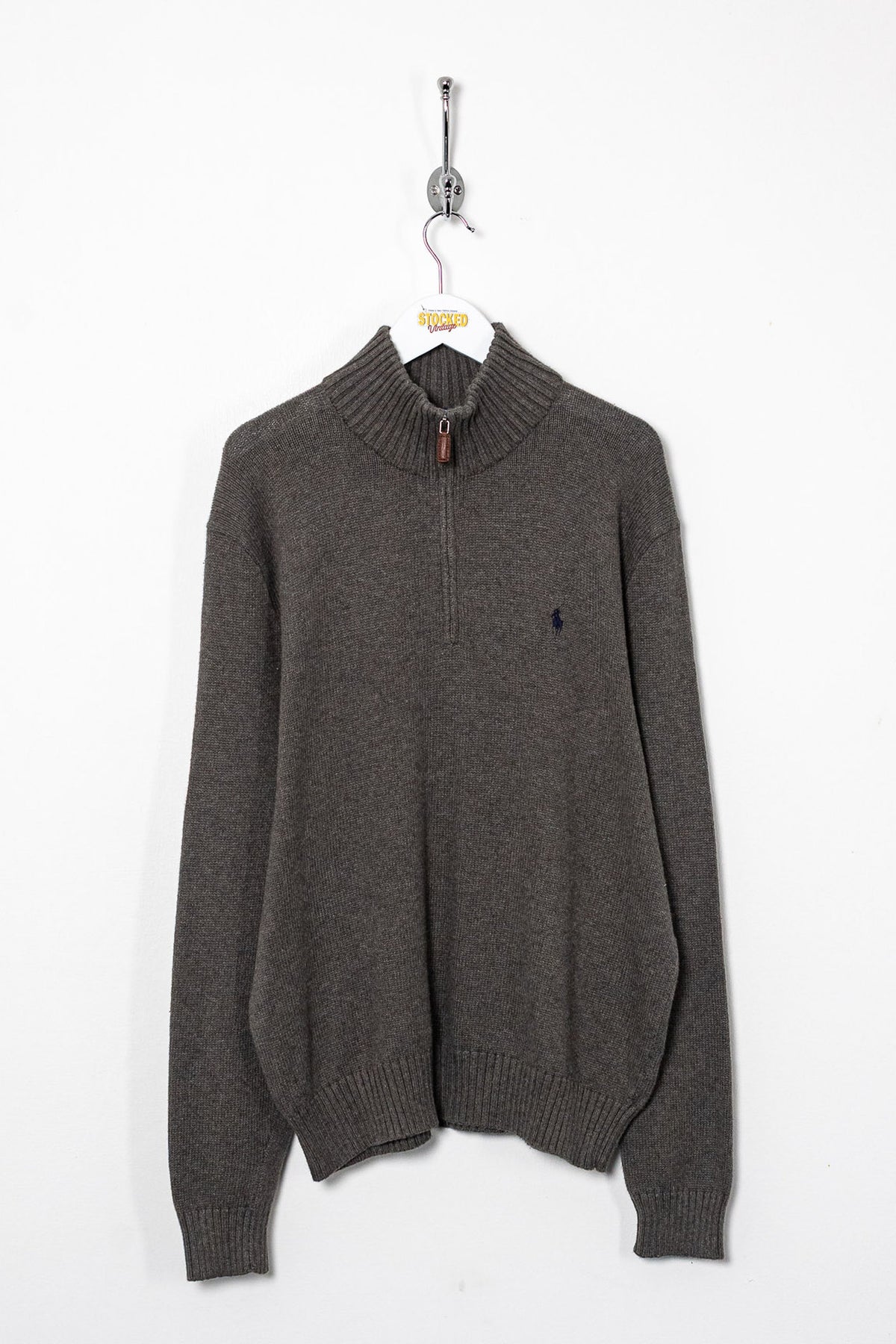 00s Ralph Lauren 1/4 Zip Knit Jumper (M)